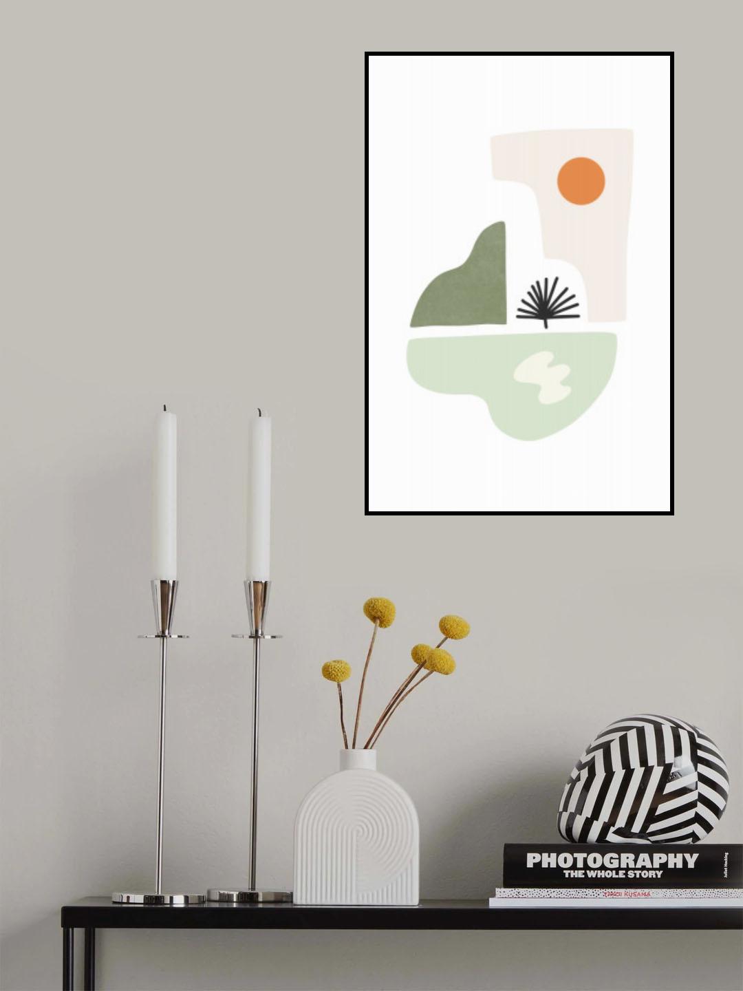 Tropical Villa Color and Shapes 30 Poster och Canvastavla
