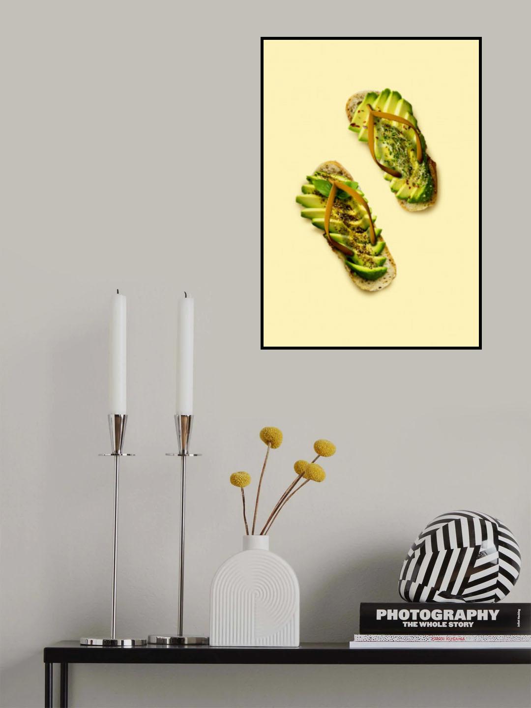 Avocado Slippers Poster och Canvastavla