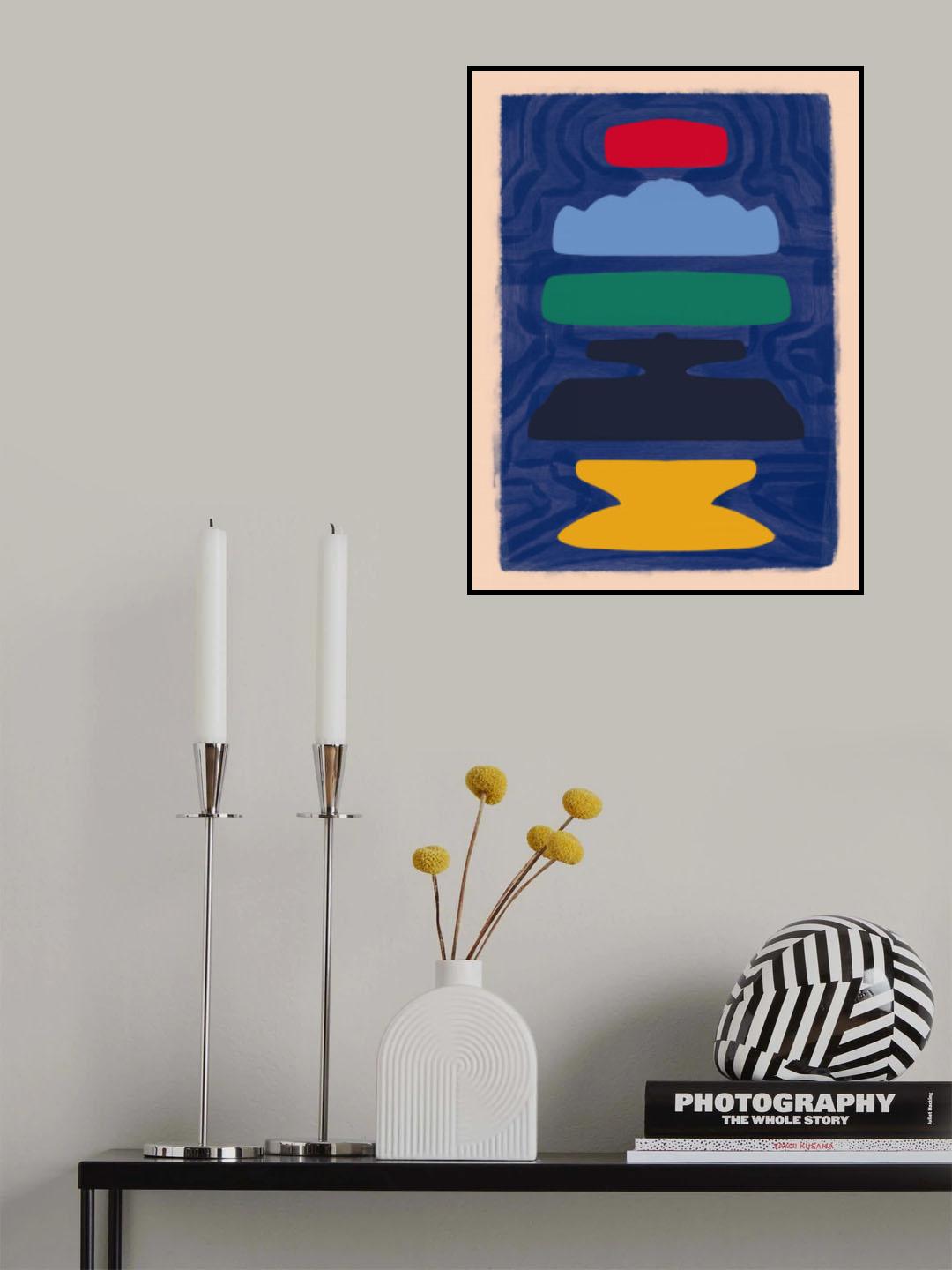 Black Organic Cut Out Poster och Canvastavla