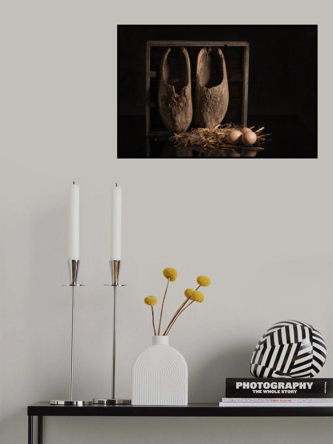 Old wooden shoes Poster och Canvastavla