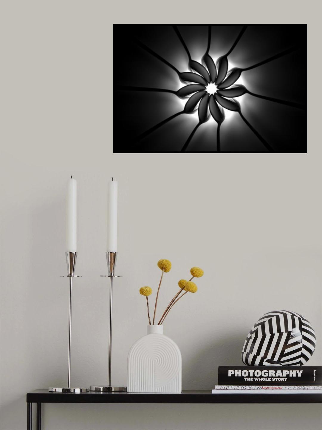 Black sunflower Poster och Canvastavla