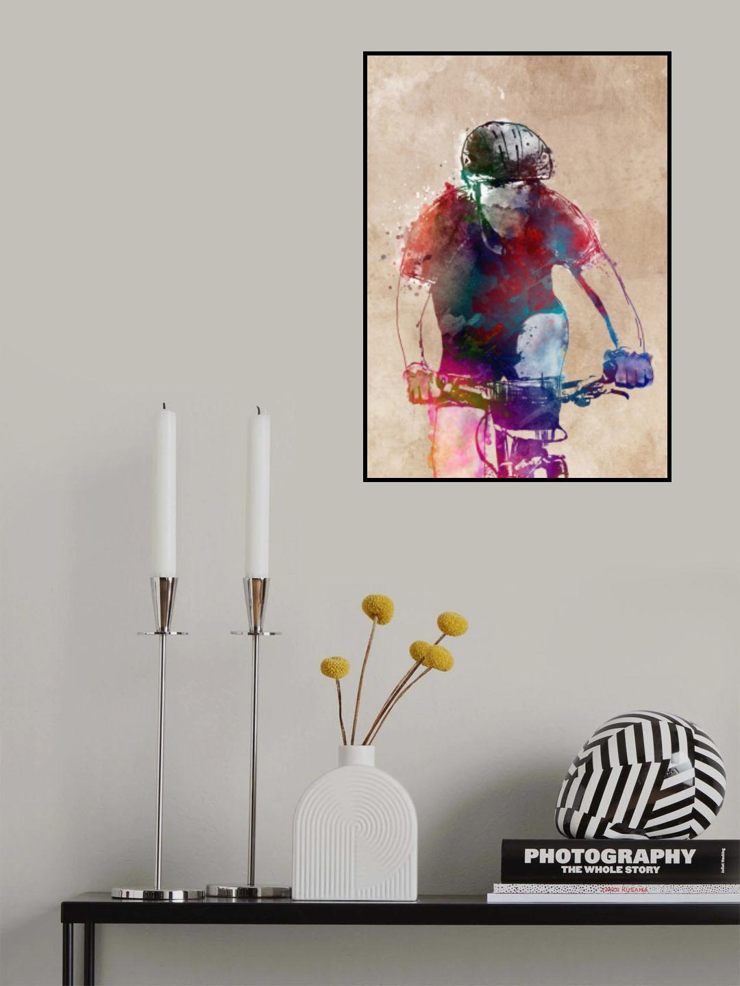 Cycling sport art 24 Poster och Canvastavla