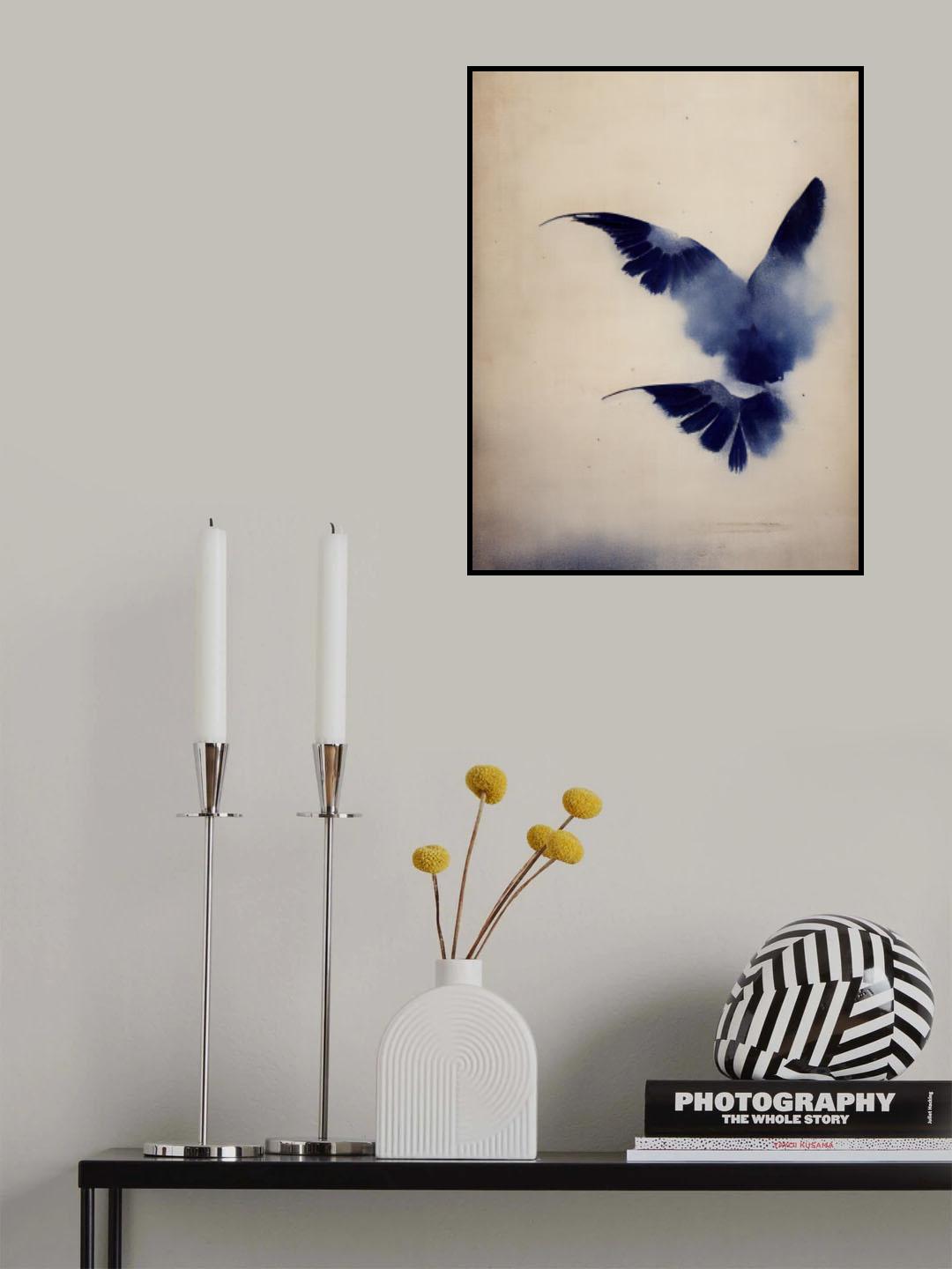 Indigo Bird Poster och Canvastavla