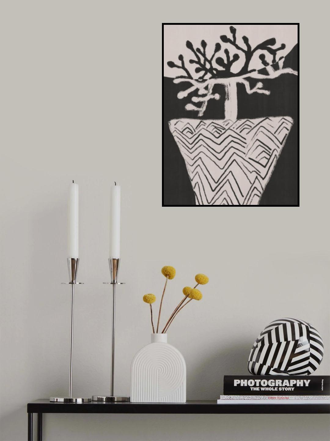 Mountain Vase Poster och Canvastavla