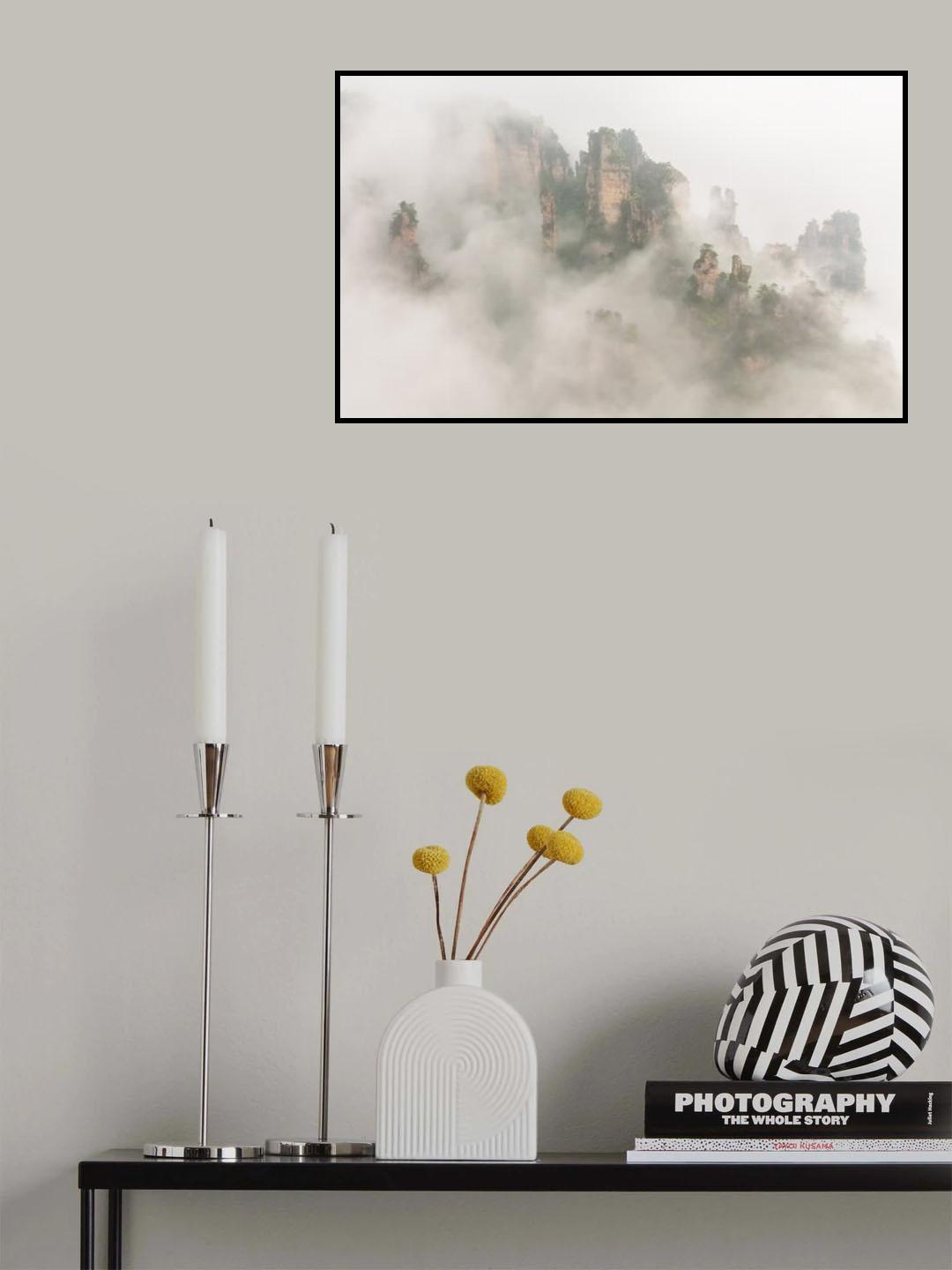The Foggy Peaks Poster och Canvastavla