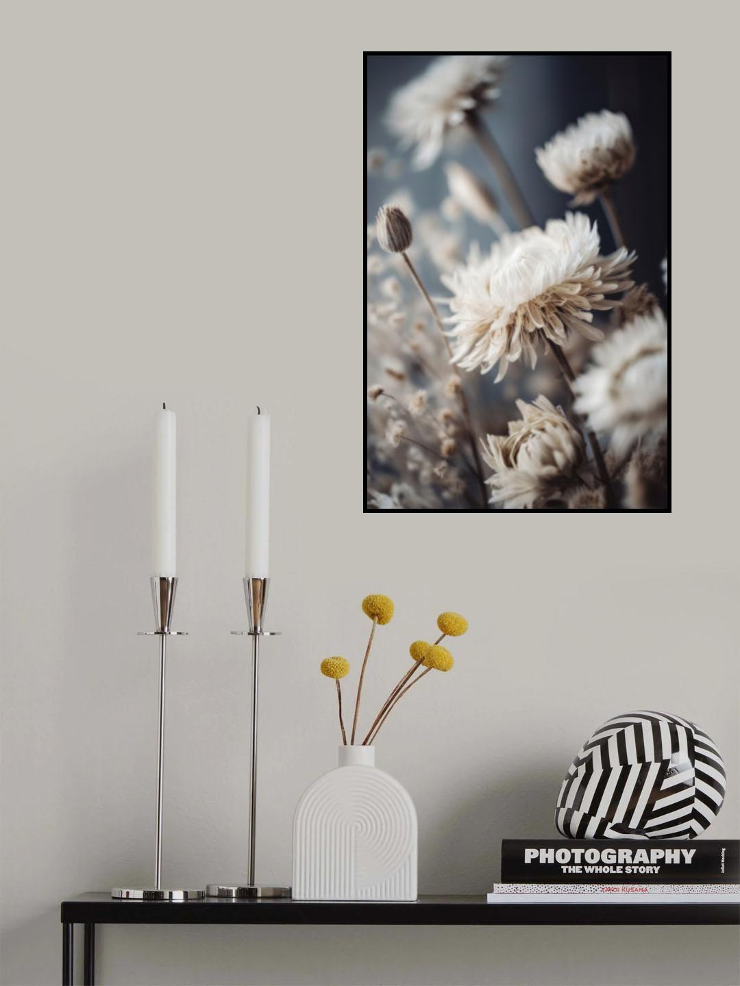 Dry Pastel Flowers No 2 Poster och Canvastavla