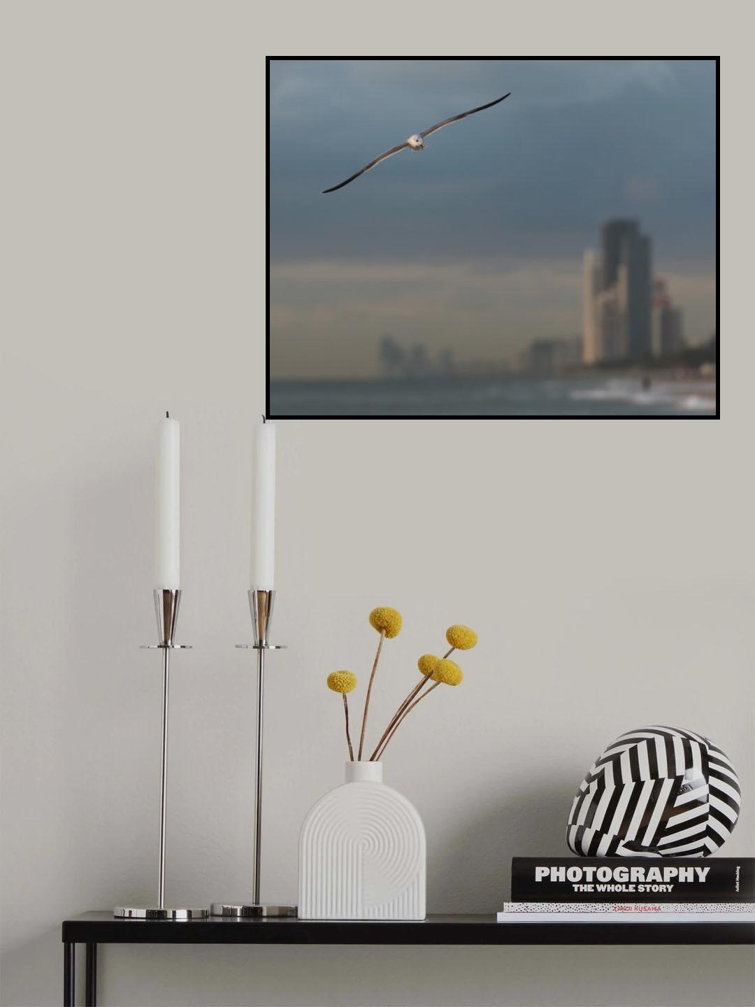 Bird beach towering Florida Poster och Canvastavla