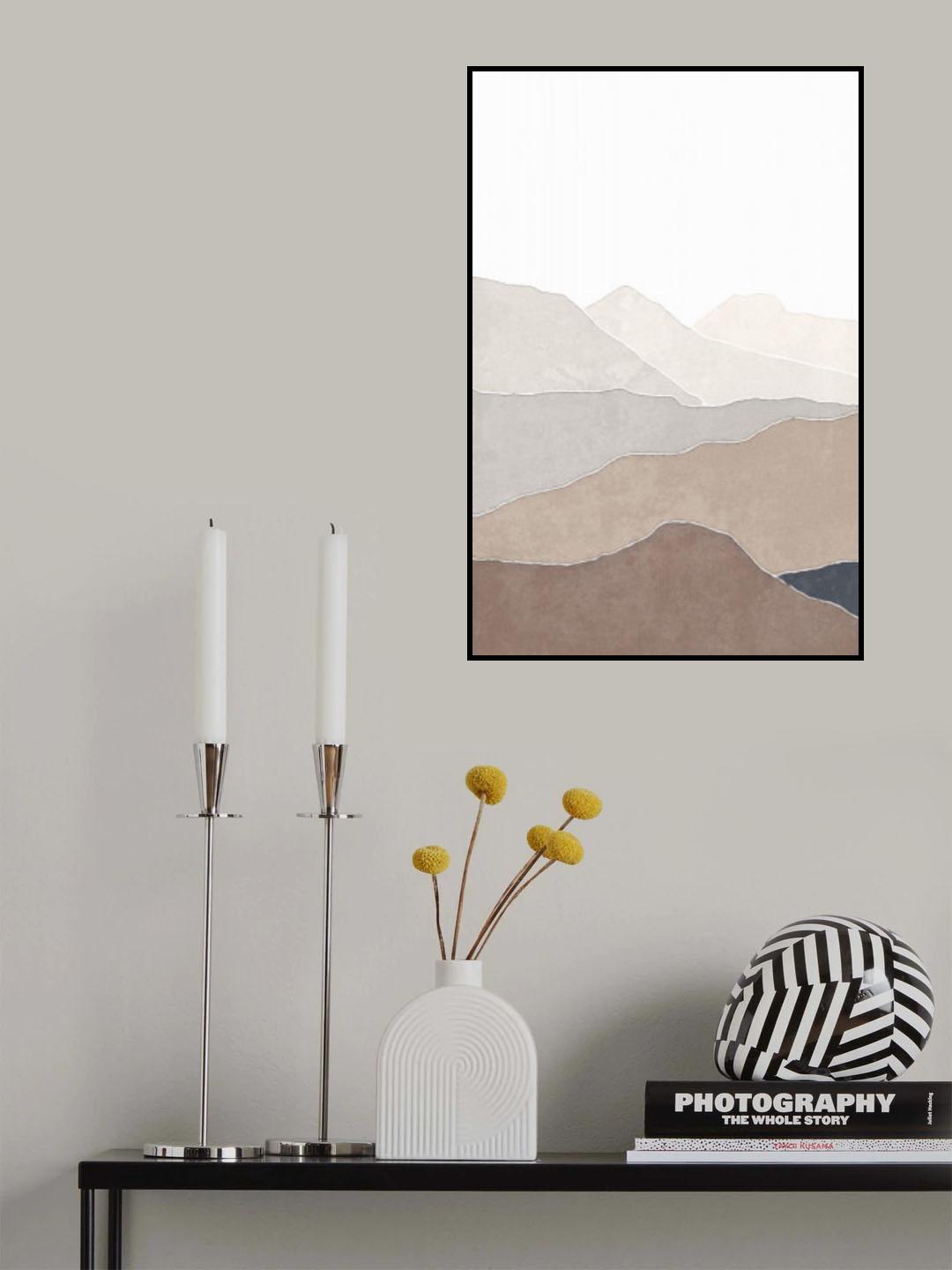 Mountain and lake Poster och Canvastavla