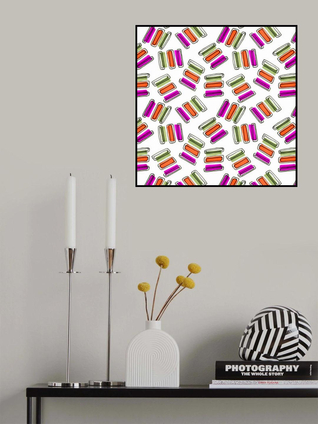 Orange Green Purple Rectangles Poster och Canvastavla