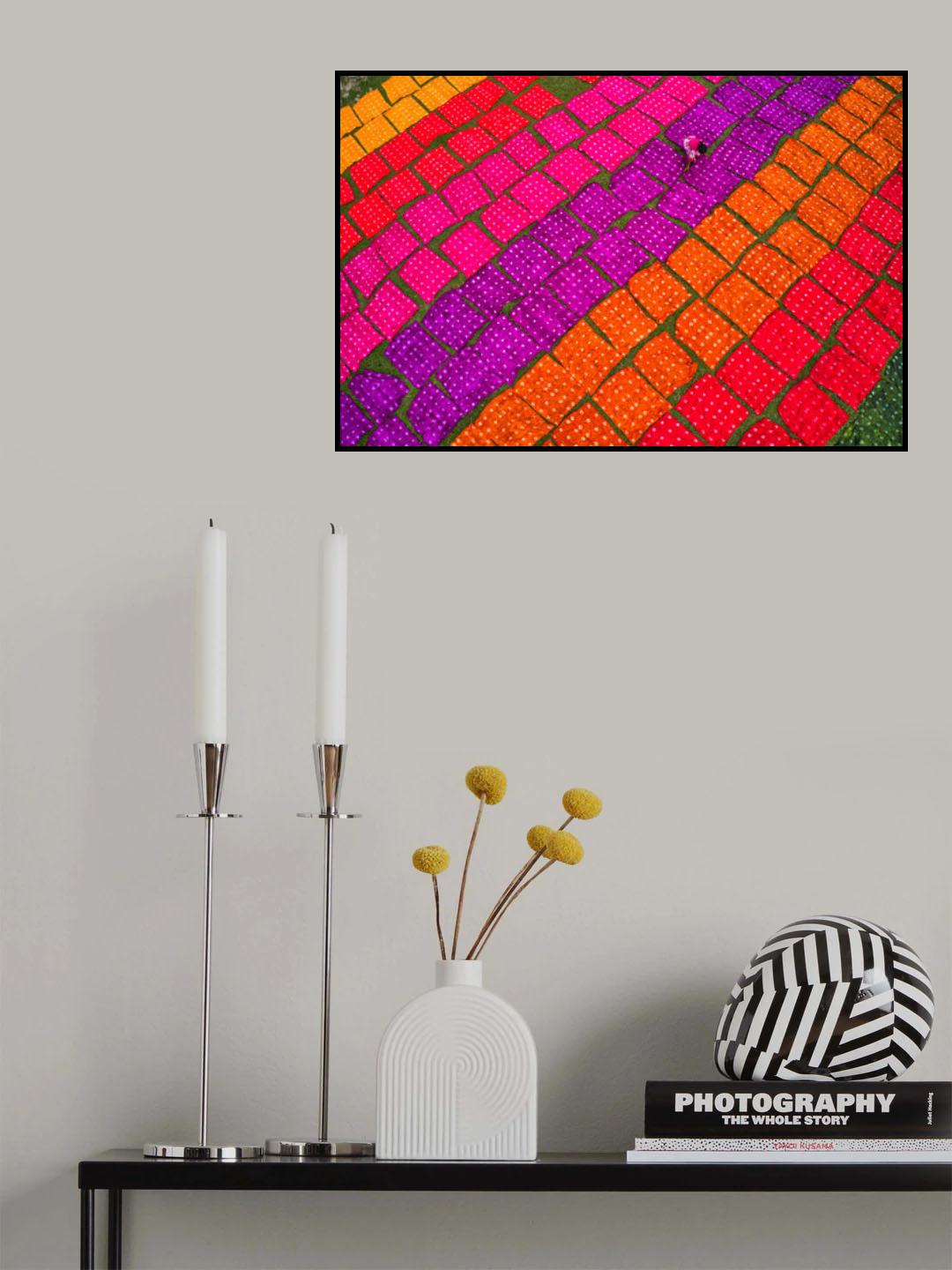 Drying colorful cloth Poster och Canvastavla