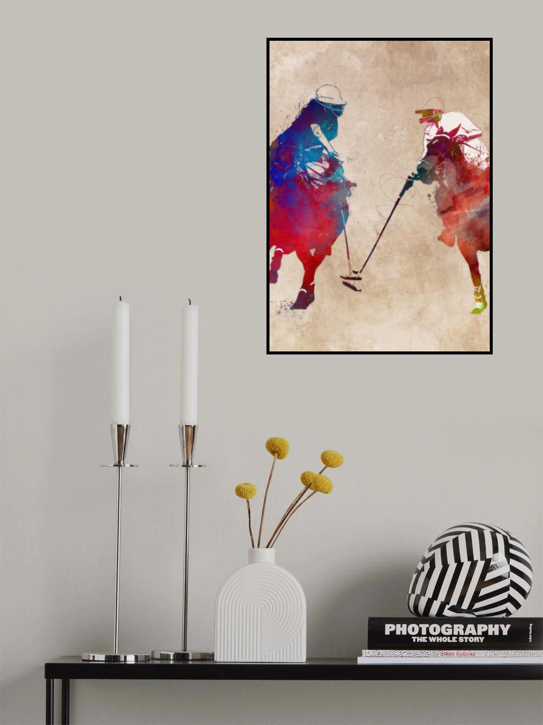 Polo sport art Poster och Canvastavla