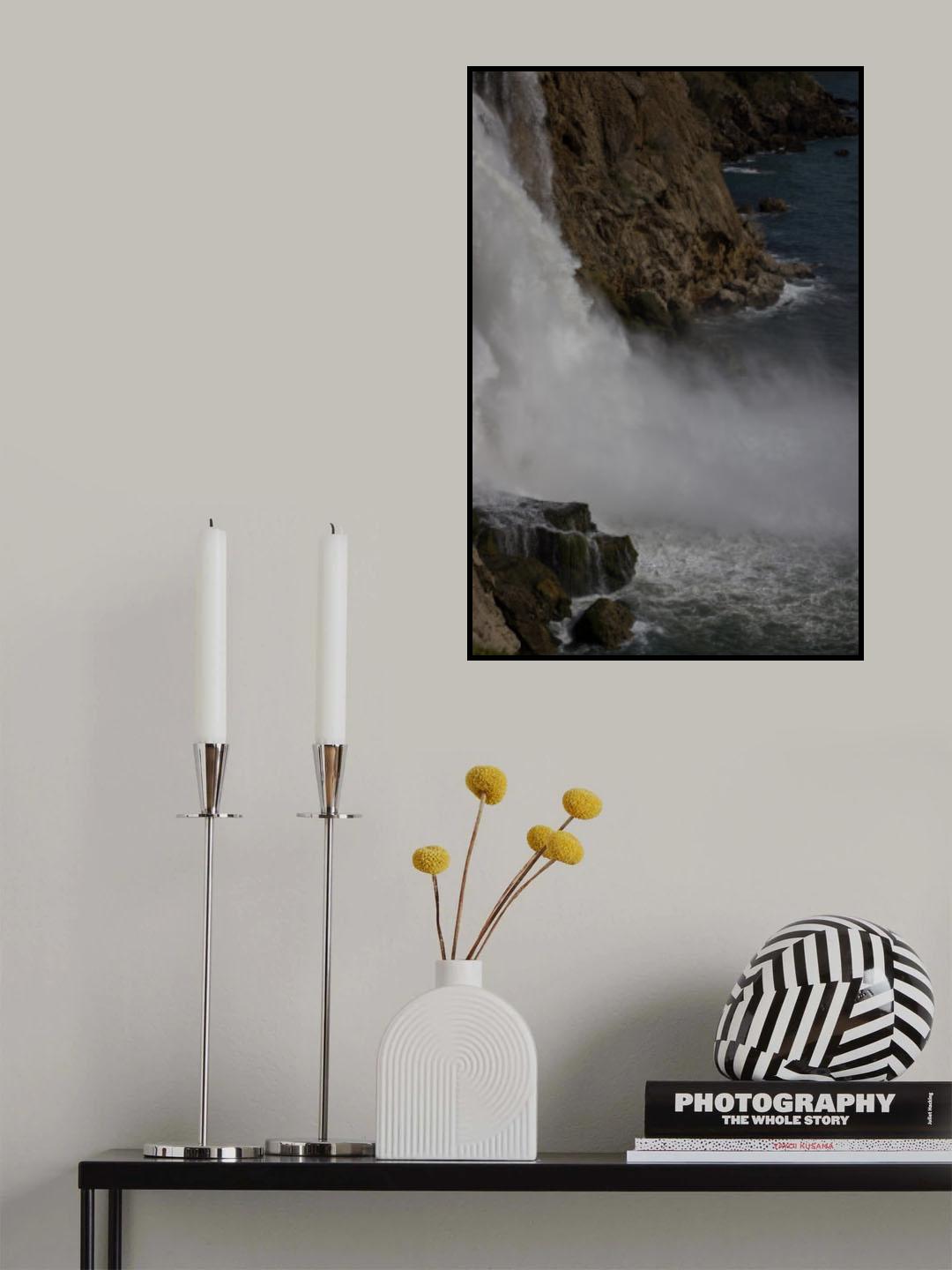 beautiful waterfall in the nature Poster och Canvastavla