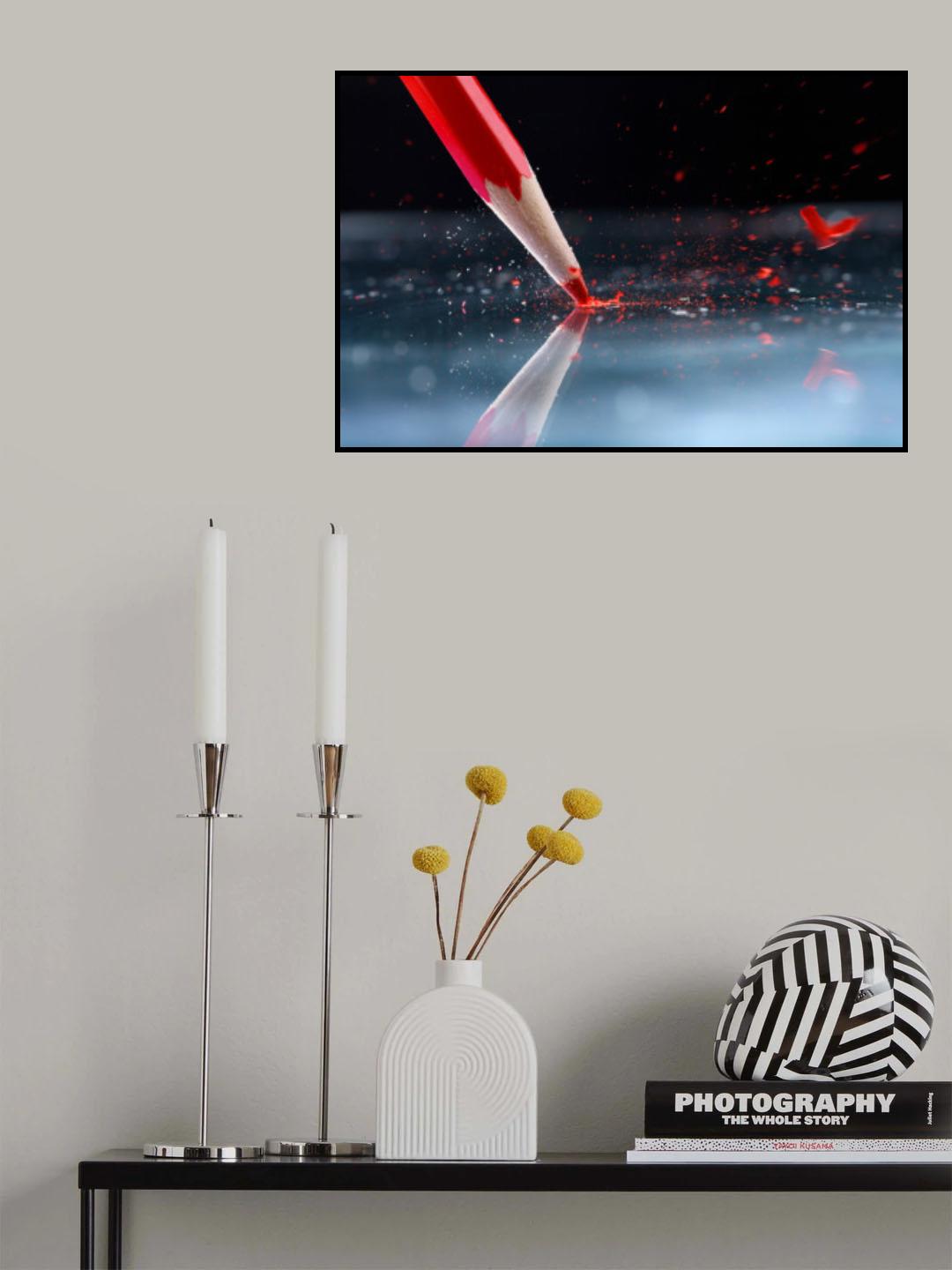 Red pencil Poster och Canvastavla