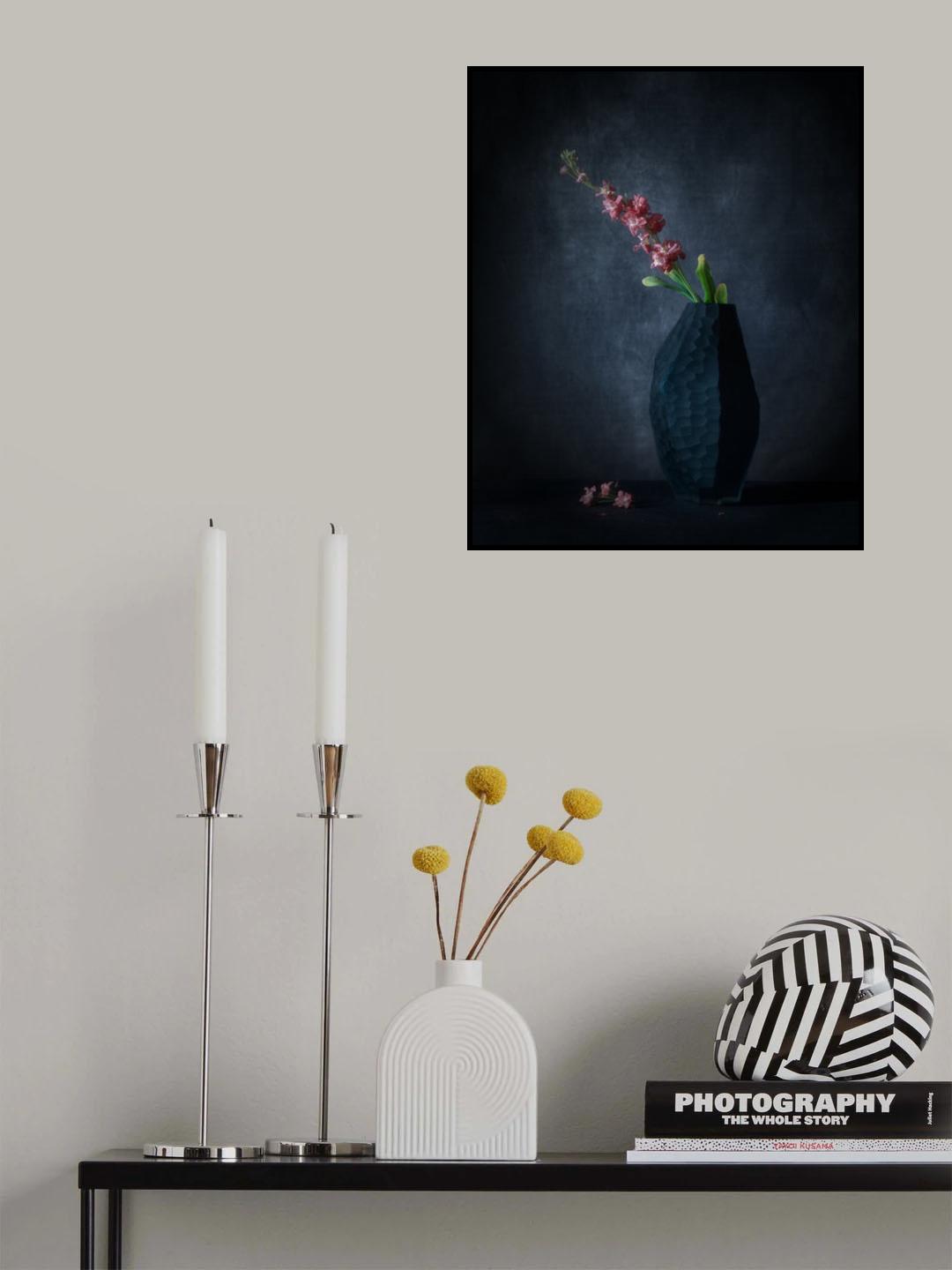 Matthiola Incana with a Rock Vase Poster och Canvastavla