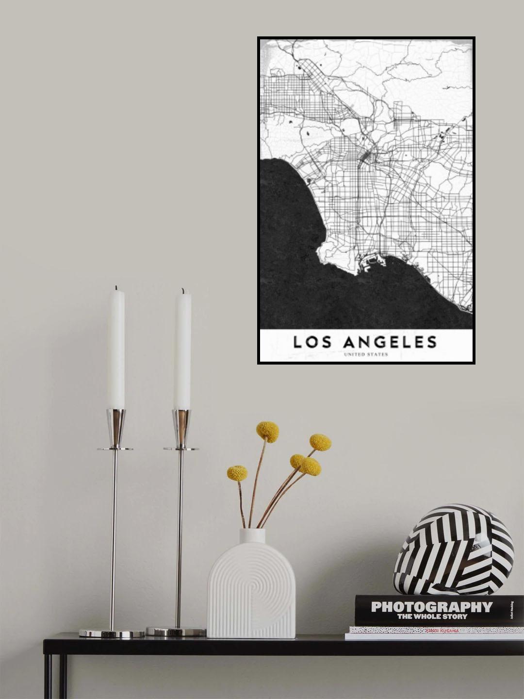 Los Angeles La Poster och Canvastavla