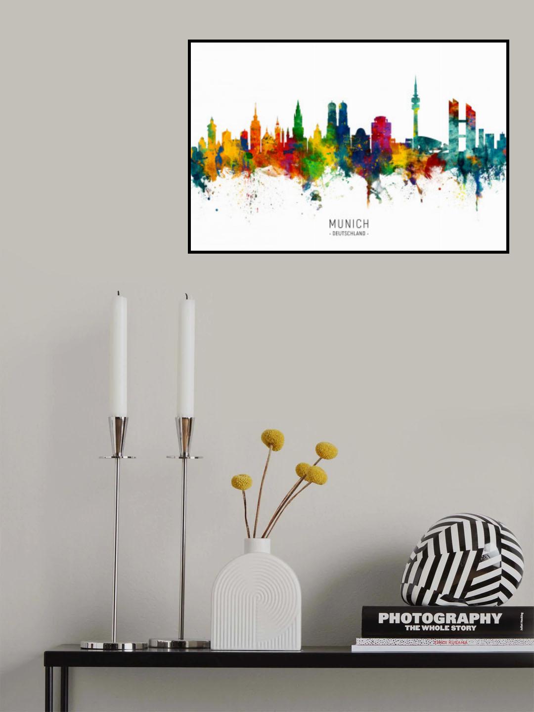 Munich Germany Skyline Poster och Canvastavla