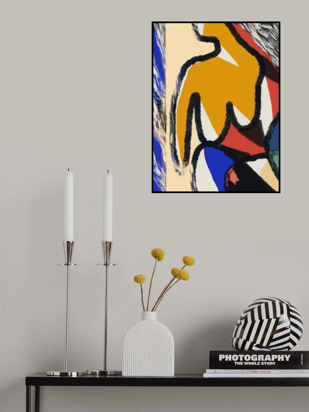 Summer Nude Bold Abstract Poster och Canvastavla