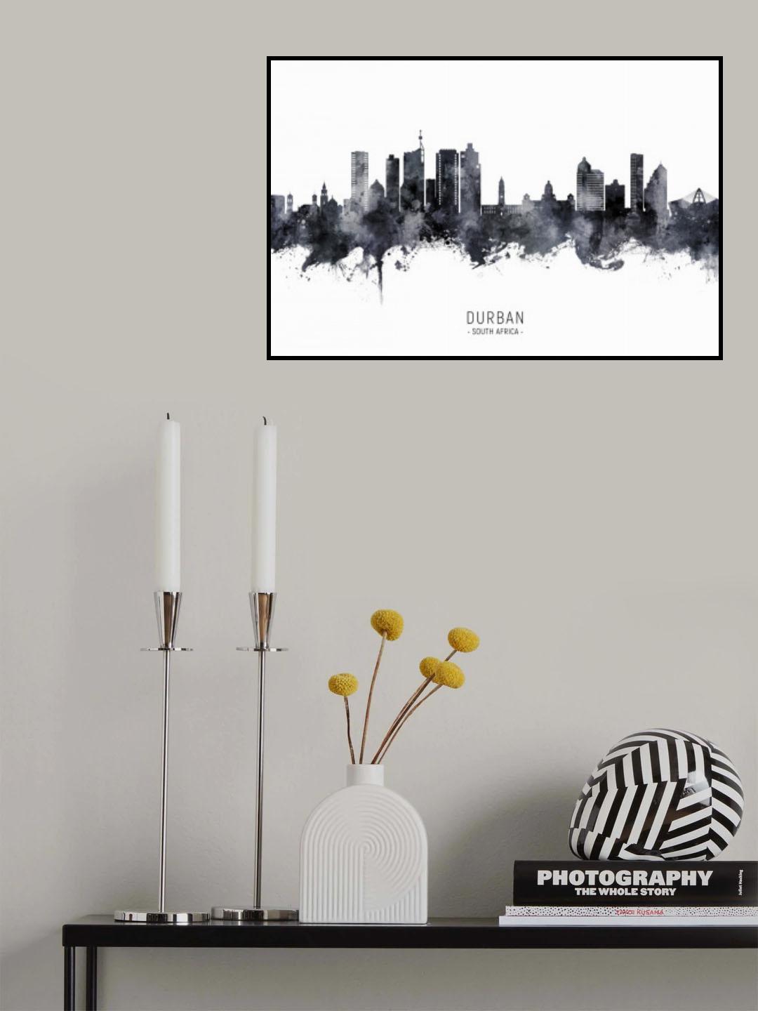 Durban South Africa Skyline Poster och Canvastavla