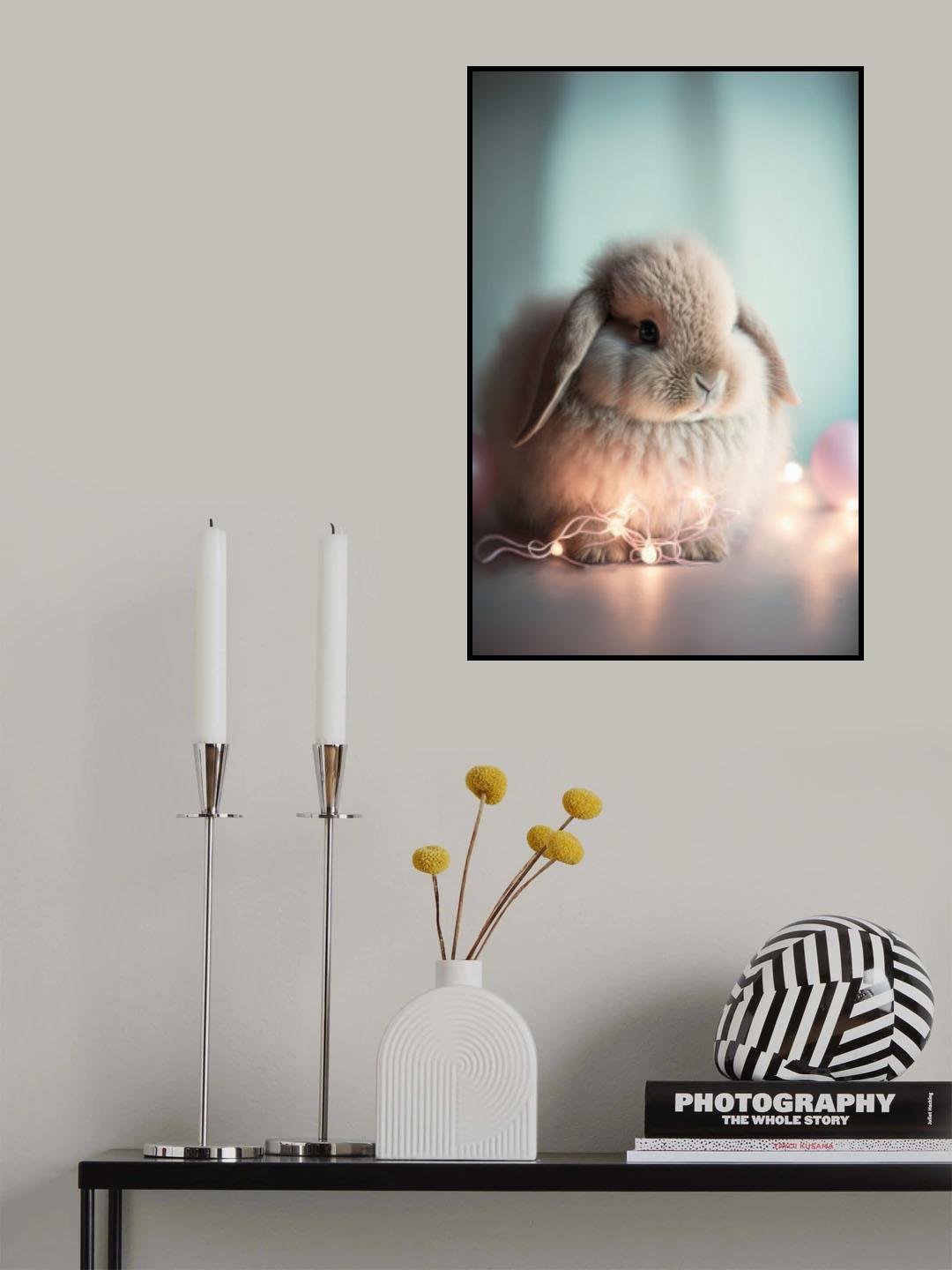 Fluffy Bunny Poster och Canvastavla