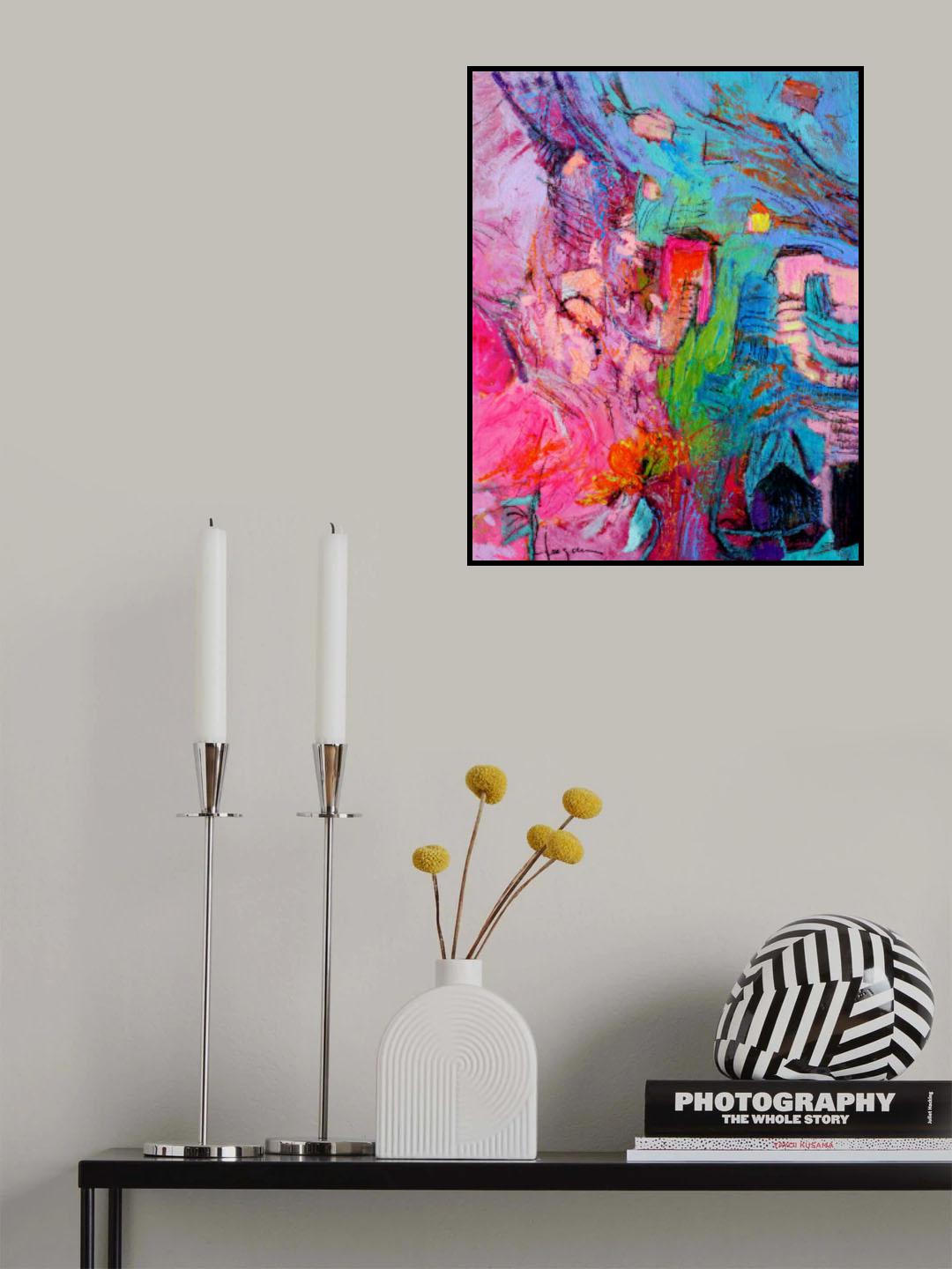 Df708 Mypinkhouseinthegardenii Poster och Canvastavla