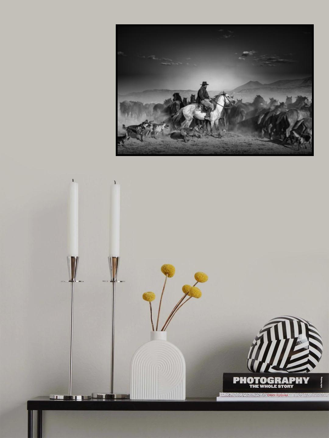 horses, dogs and shepherd Poster och Canvastavla