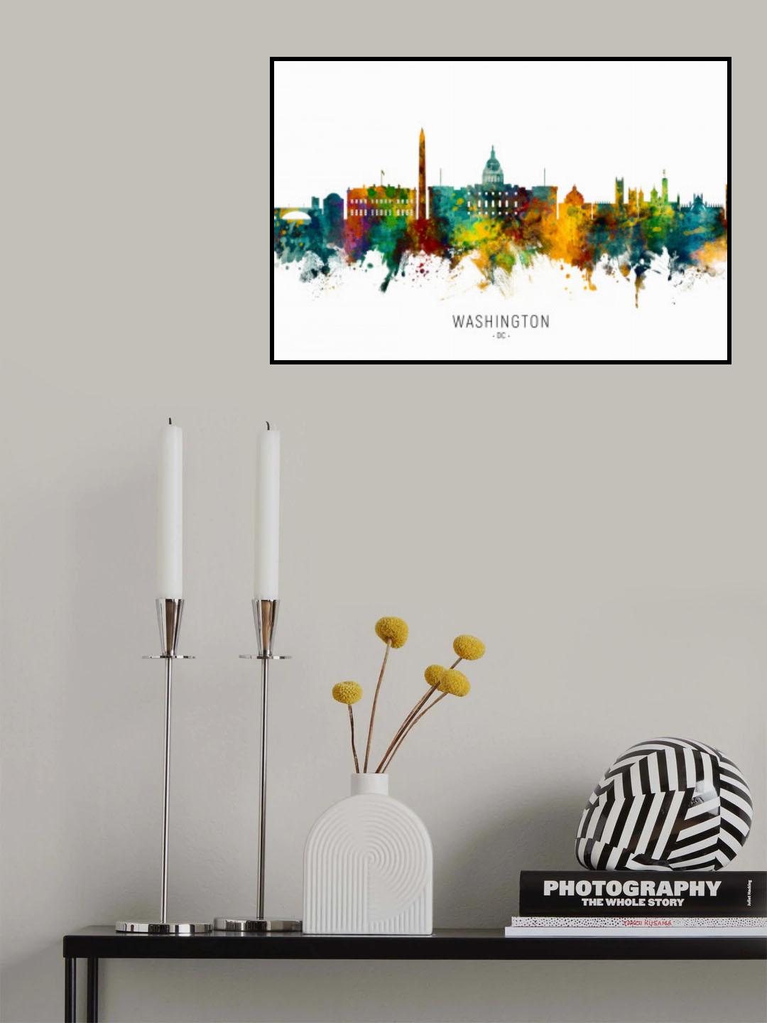 Washington Skyline DC Poster och Canvastavla