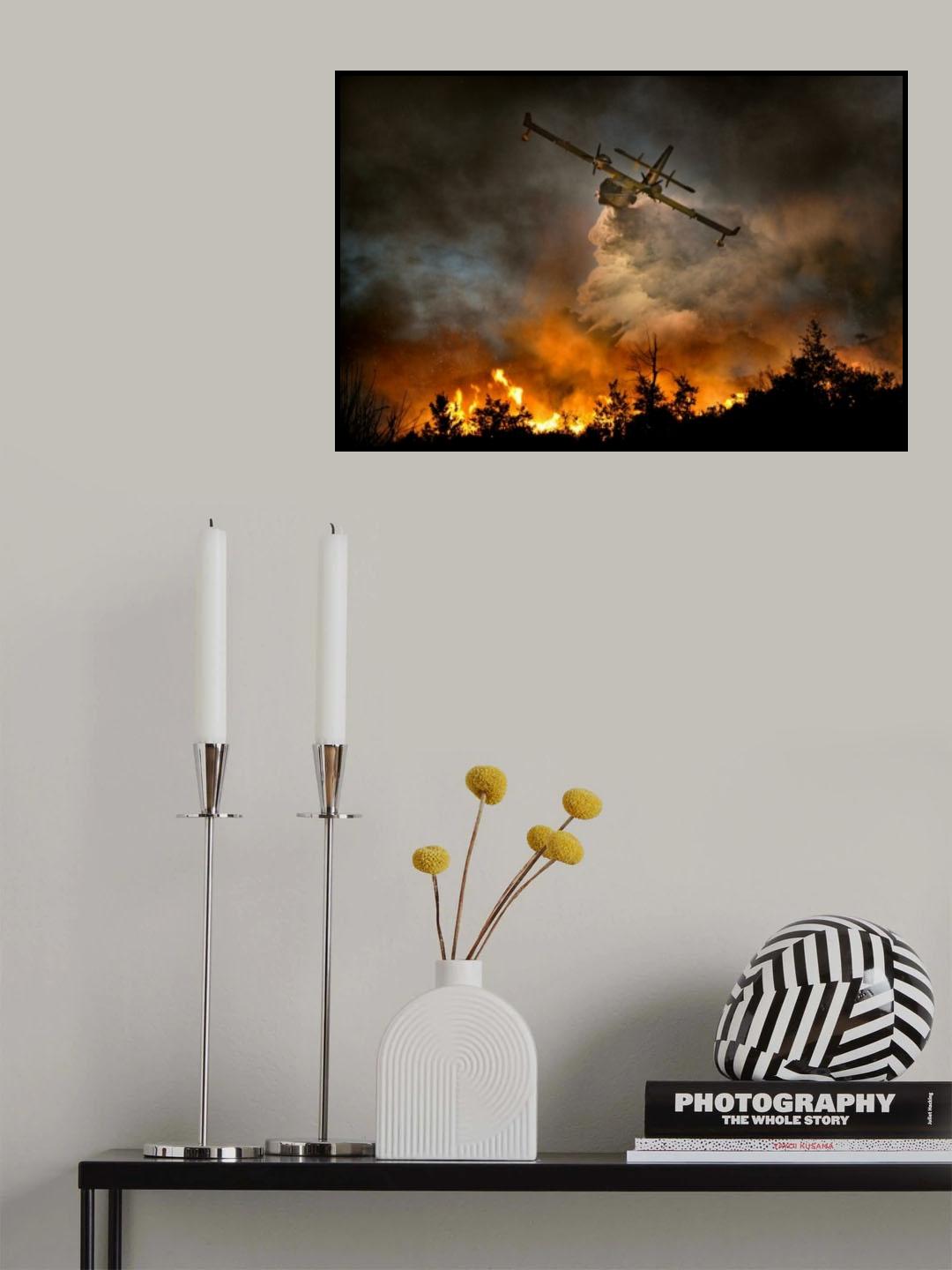 Fire in the National Park of Cilento #2 Poster och Canvastavla