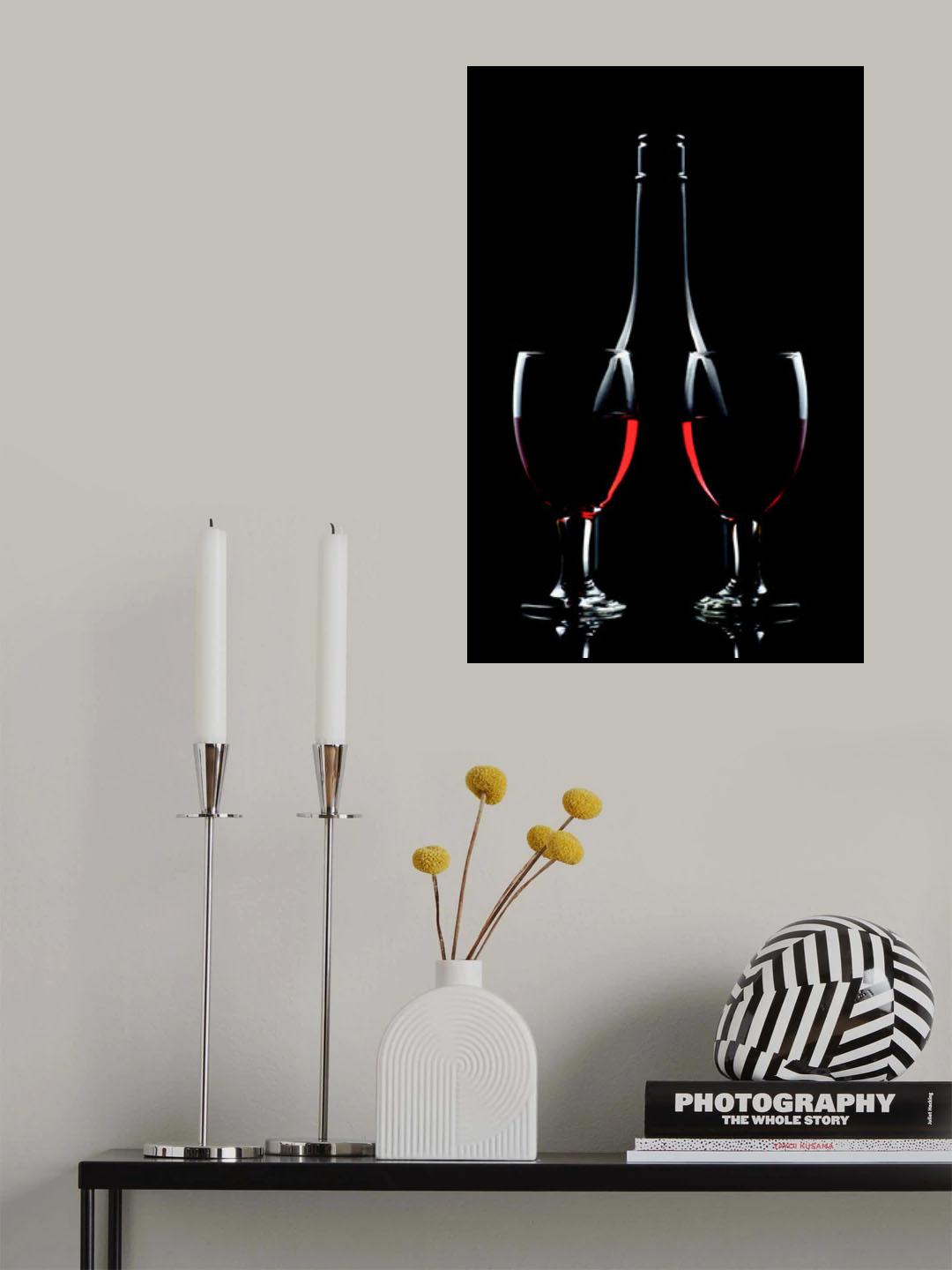 two red wine in the glasses Poster och Canvastavla