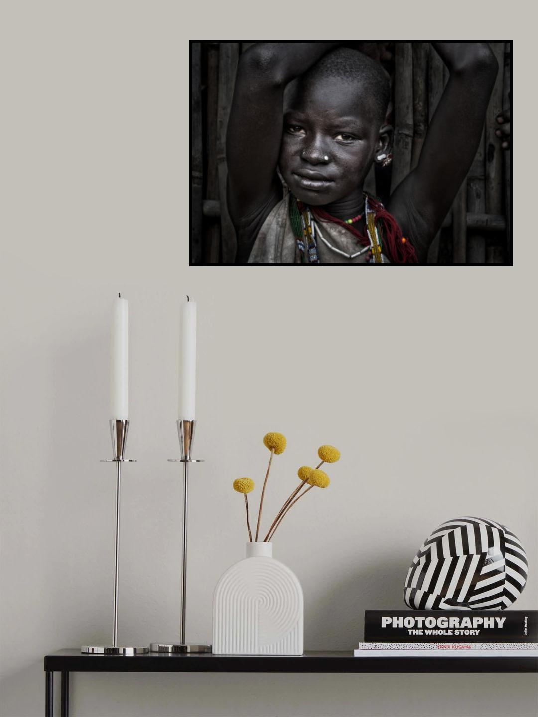 Laarim ethnic girl-South Sudan Poster och Canvastavla