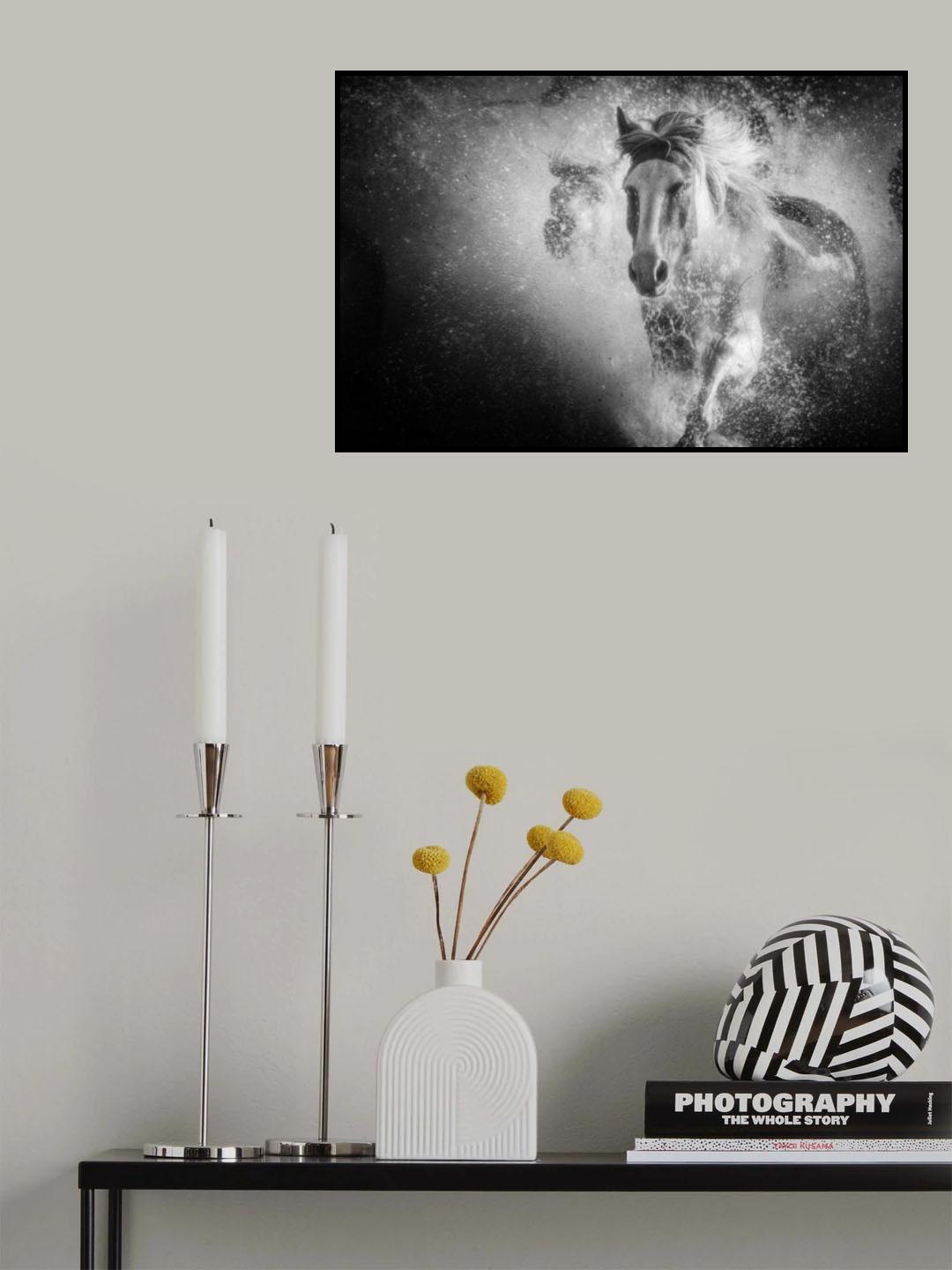 The water splashed in all directions. Poster och Canvastavla