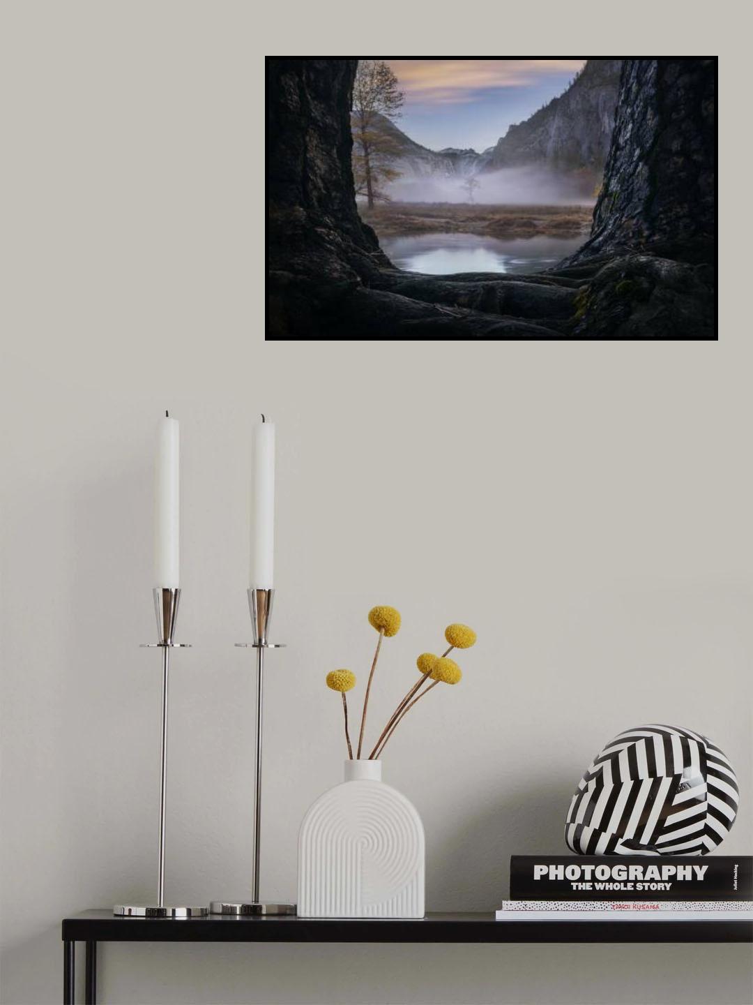 A foggy morning in Yosemite Poster och Canvastavla