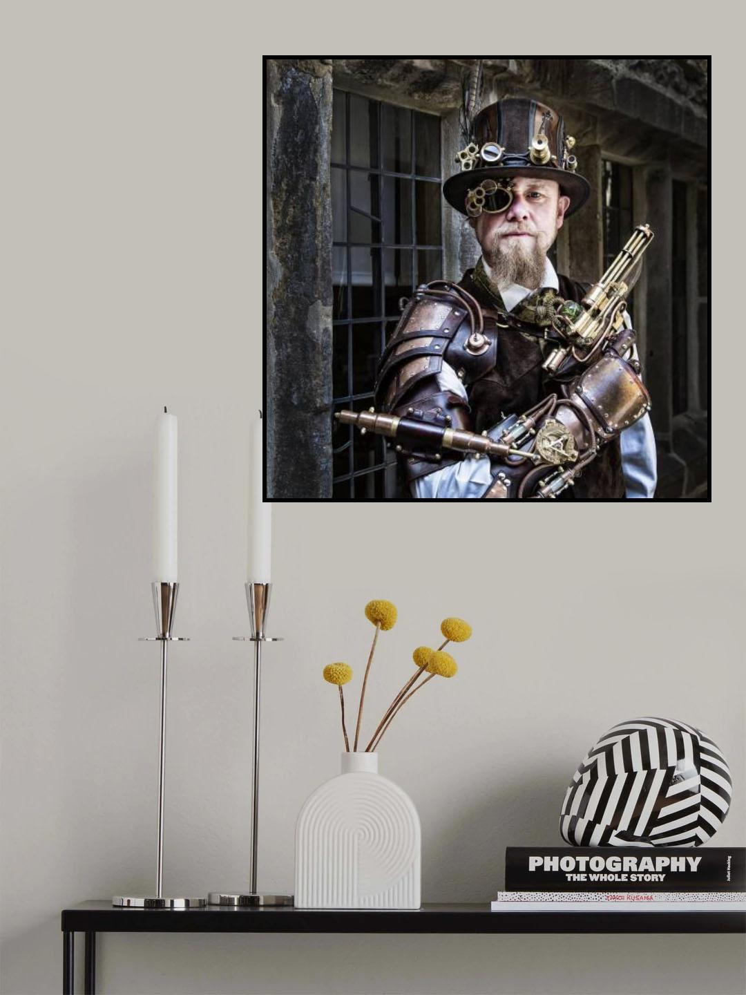 Time Gate Defender - Steampunk Wars 1911 Poster och Canvastavla