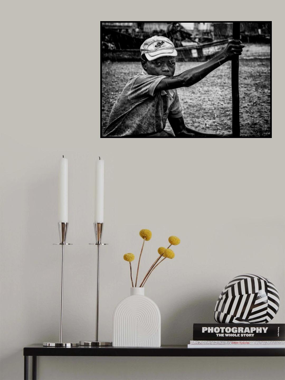 Boy in Ganvié - Benin Poster och Canvastavla