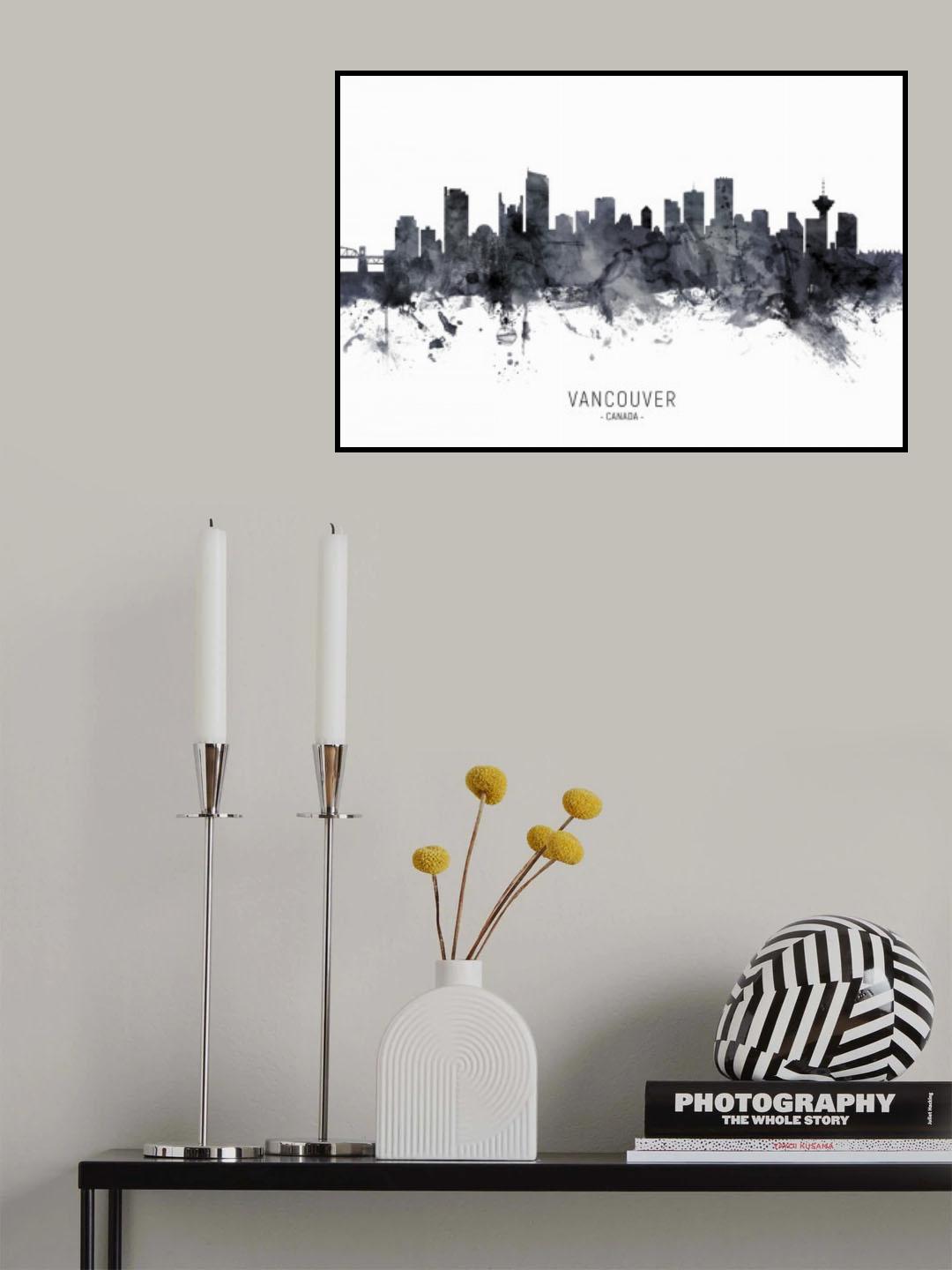 Vancouver Canada Skyline Poster och Canvastavla