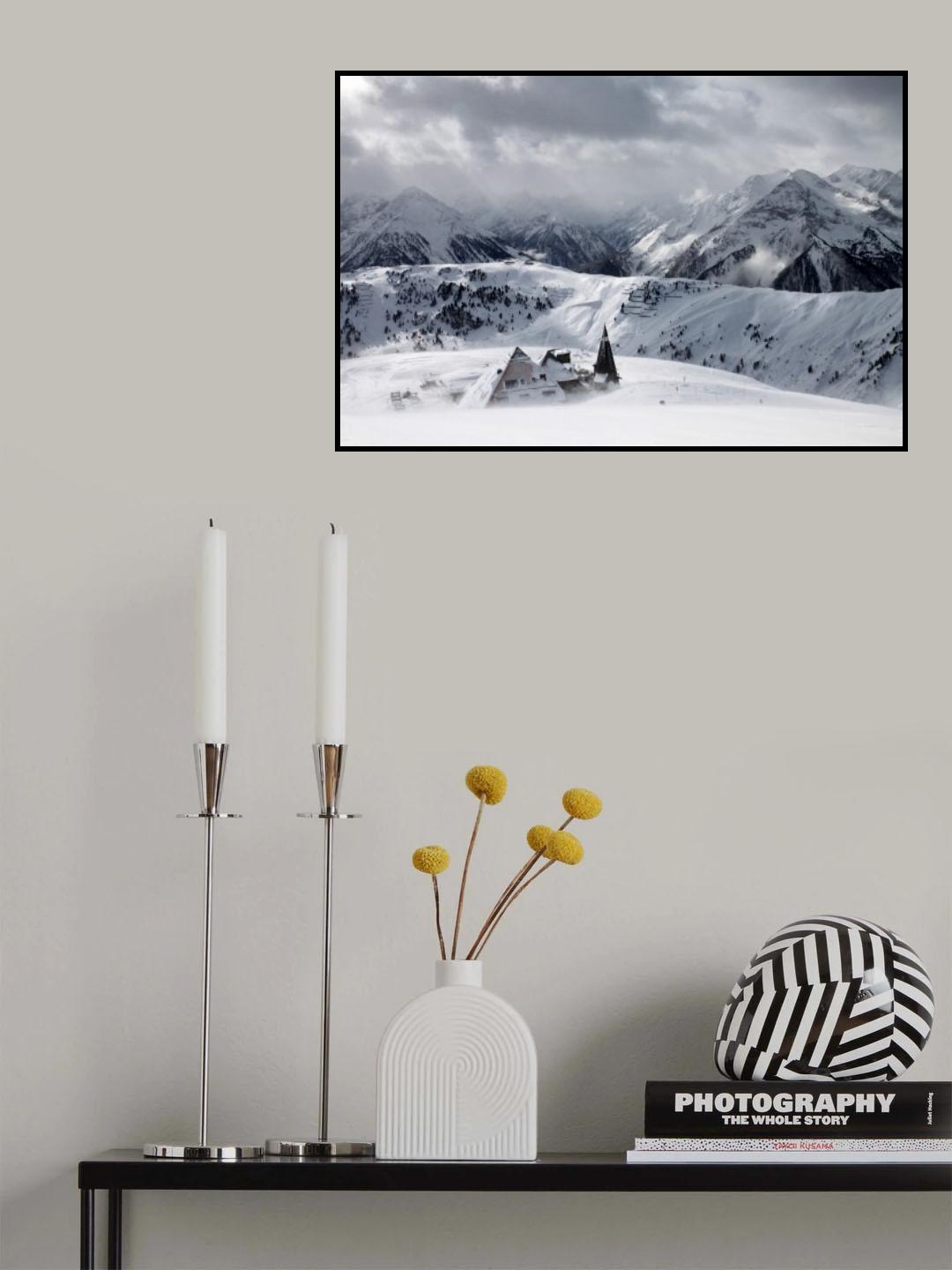 Snowstorm in the Alps Poster och Canvastavla
