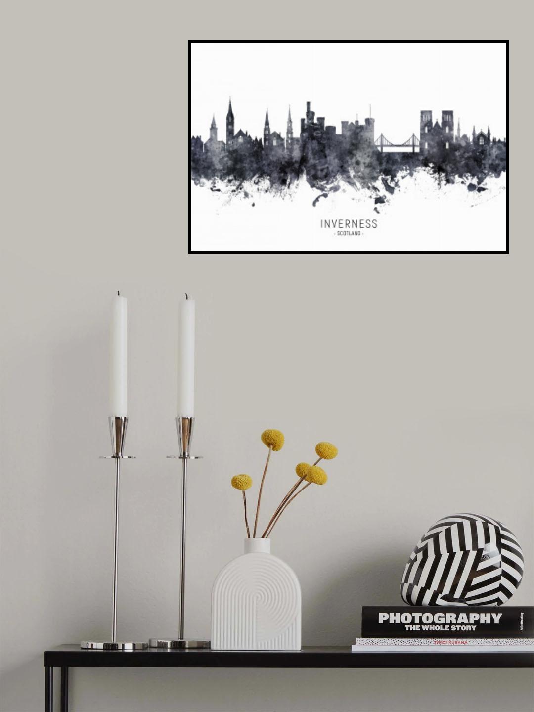Inverness Scotland Skyline Poster och Canvastavla
