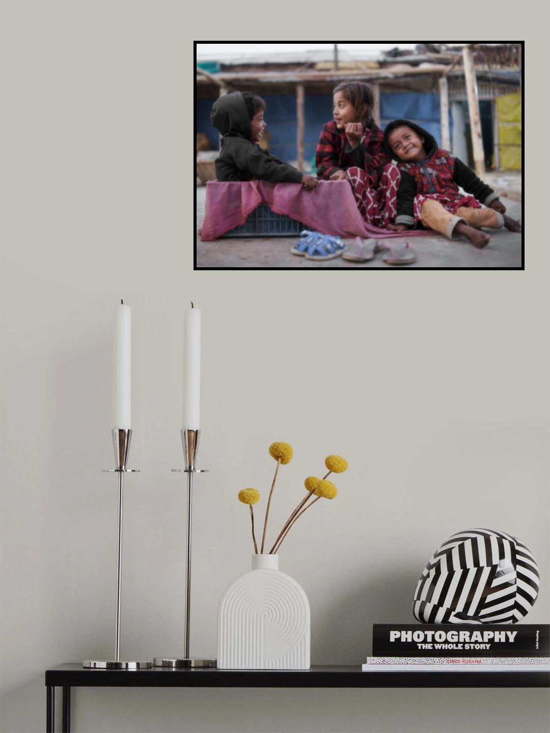 Childhood happiness with siblings Poster och Canvastavla