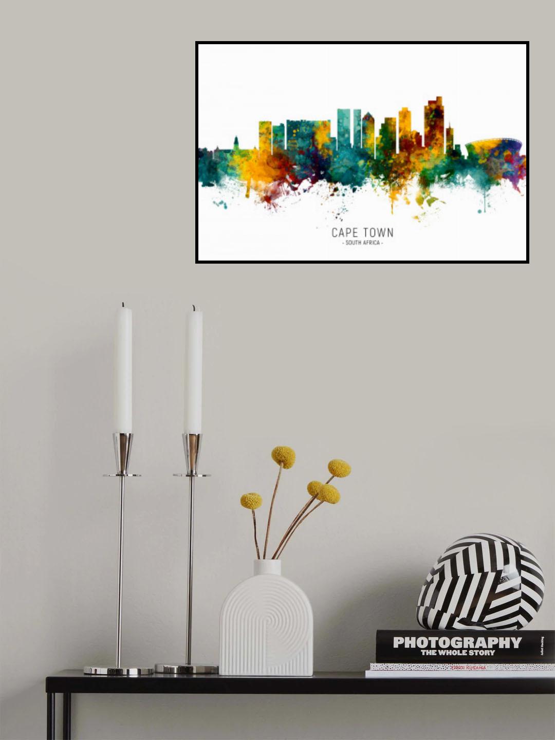 Cape Town South Africa Skyline Poster och Canvastavla