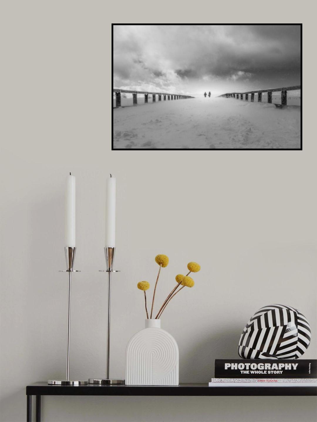 March in the snow. Poster och Canvastavla