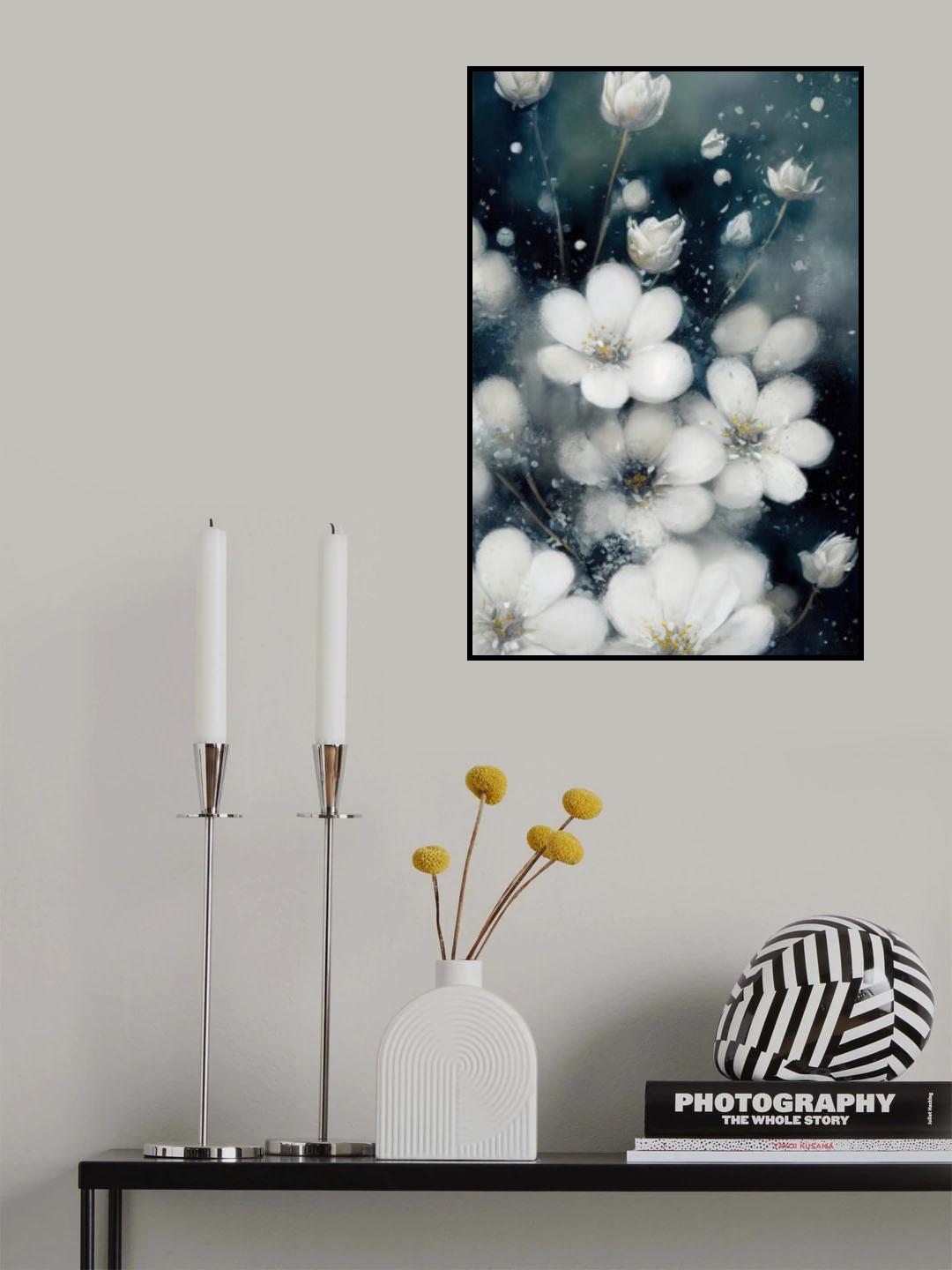 Frozen Flowers Poster och Canvastavla
