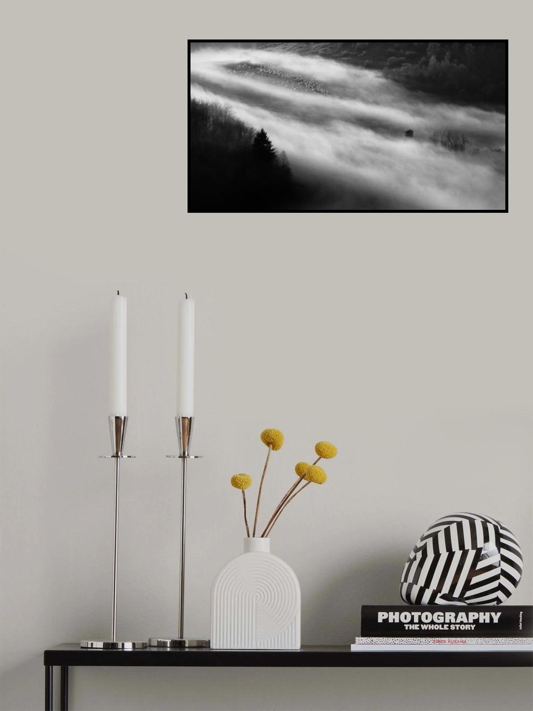 Morning misty flood Poster och Canvastavla
