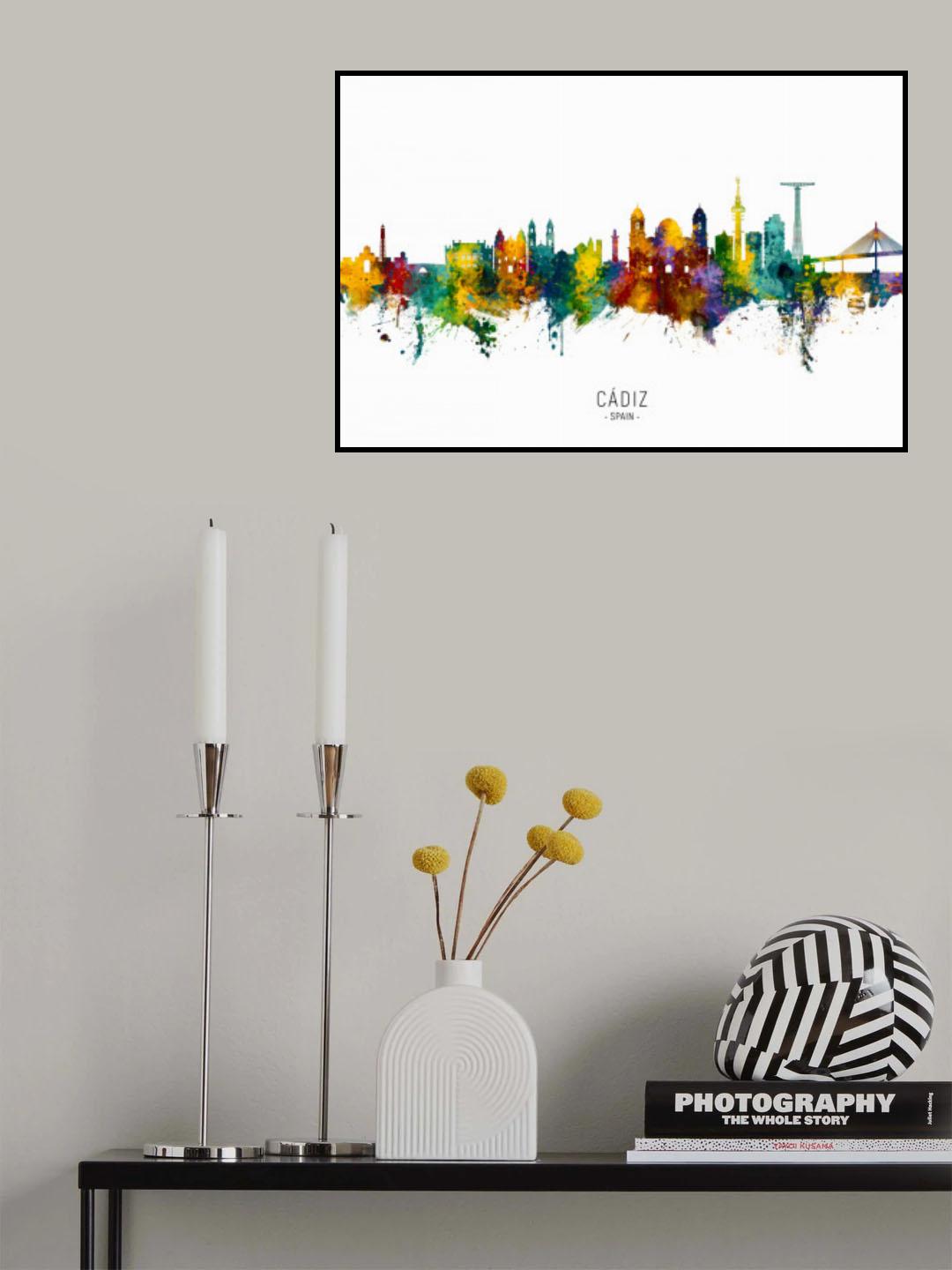 Cádiz Spain Skyline Poster och Canvastavla
