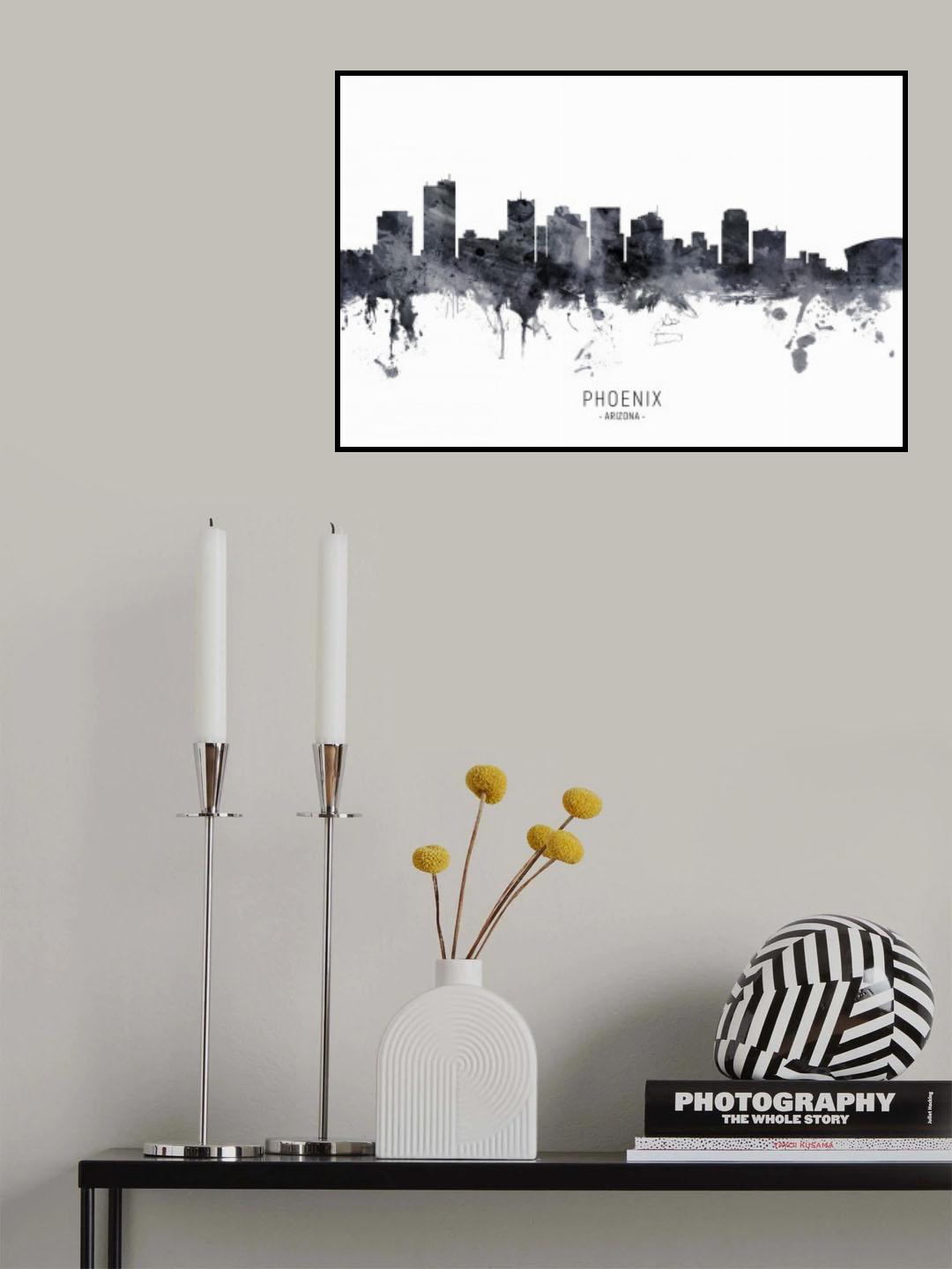 Phoenix Arizona Skyline Poster och Canvastavla