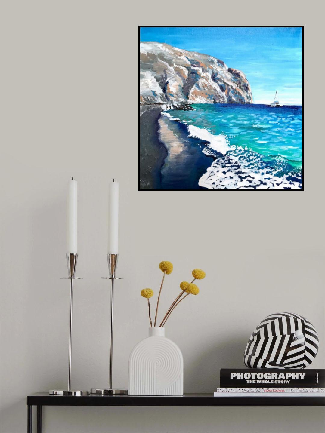 Black Sand Beach Poster och Canvastavla