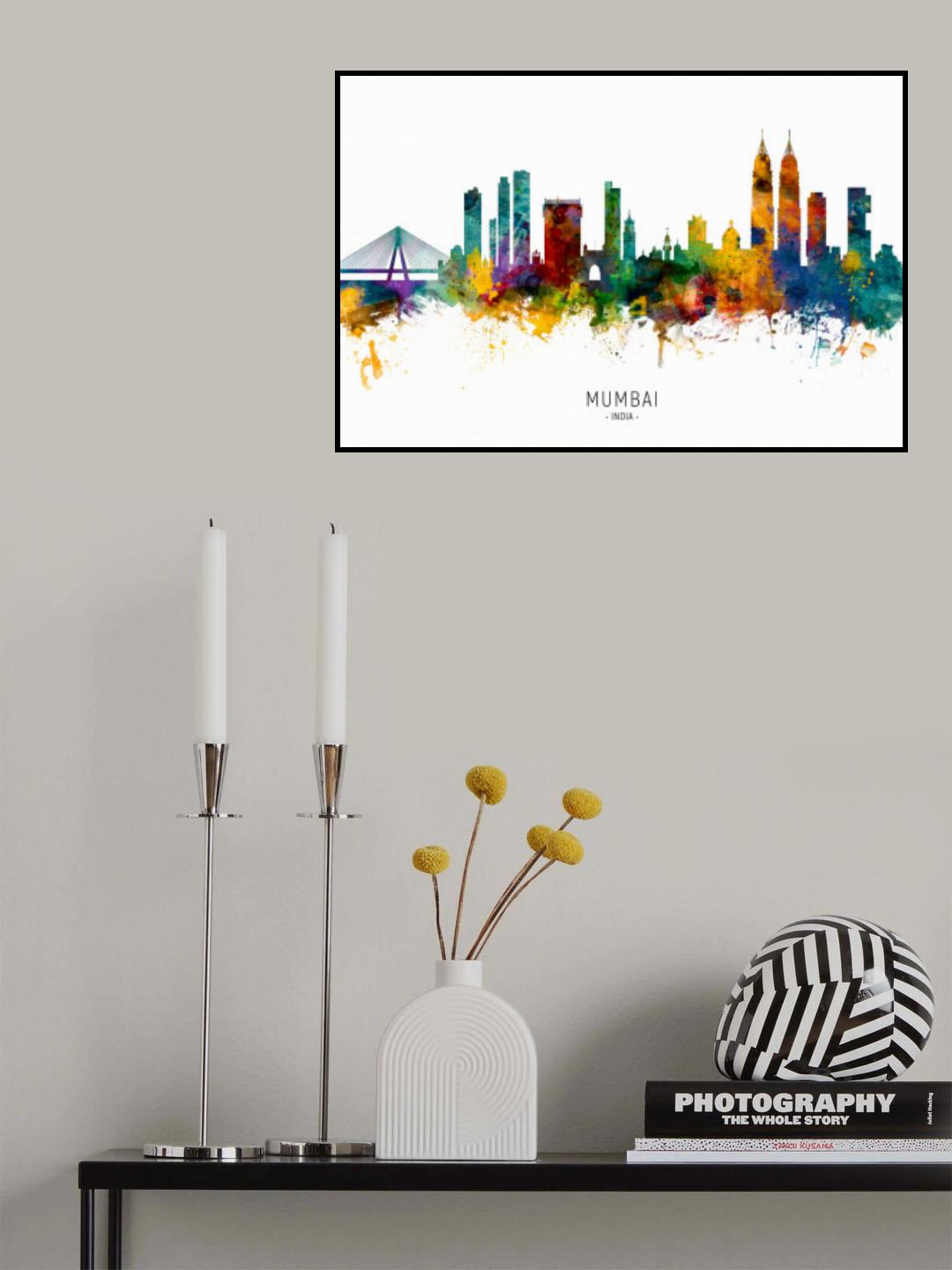 Mumbai Skyline India Bombay Poster och Canvastavla