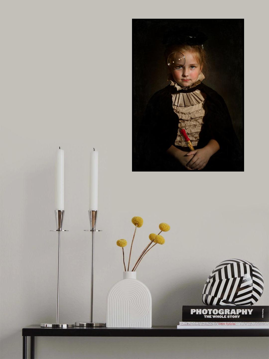 Portrait with Bubble Poster och Canvastavla