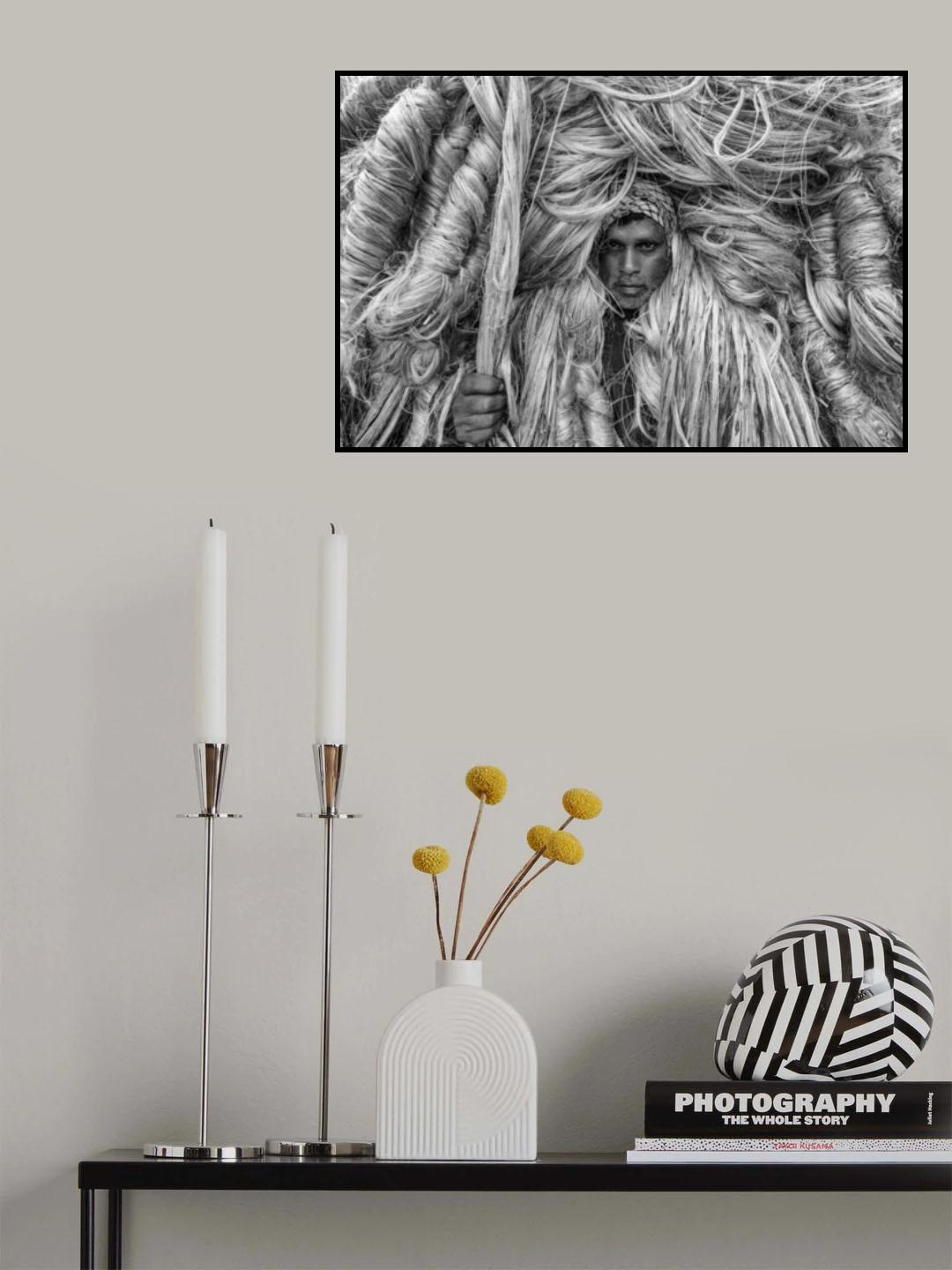 The man of golden fibers Poster och Canvastavla