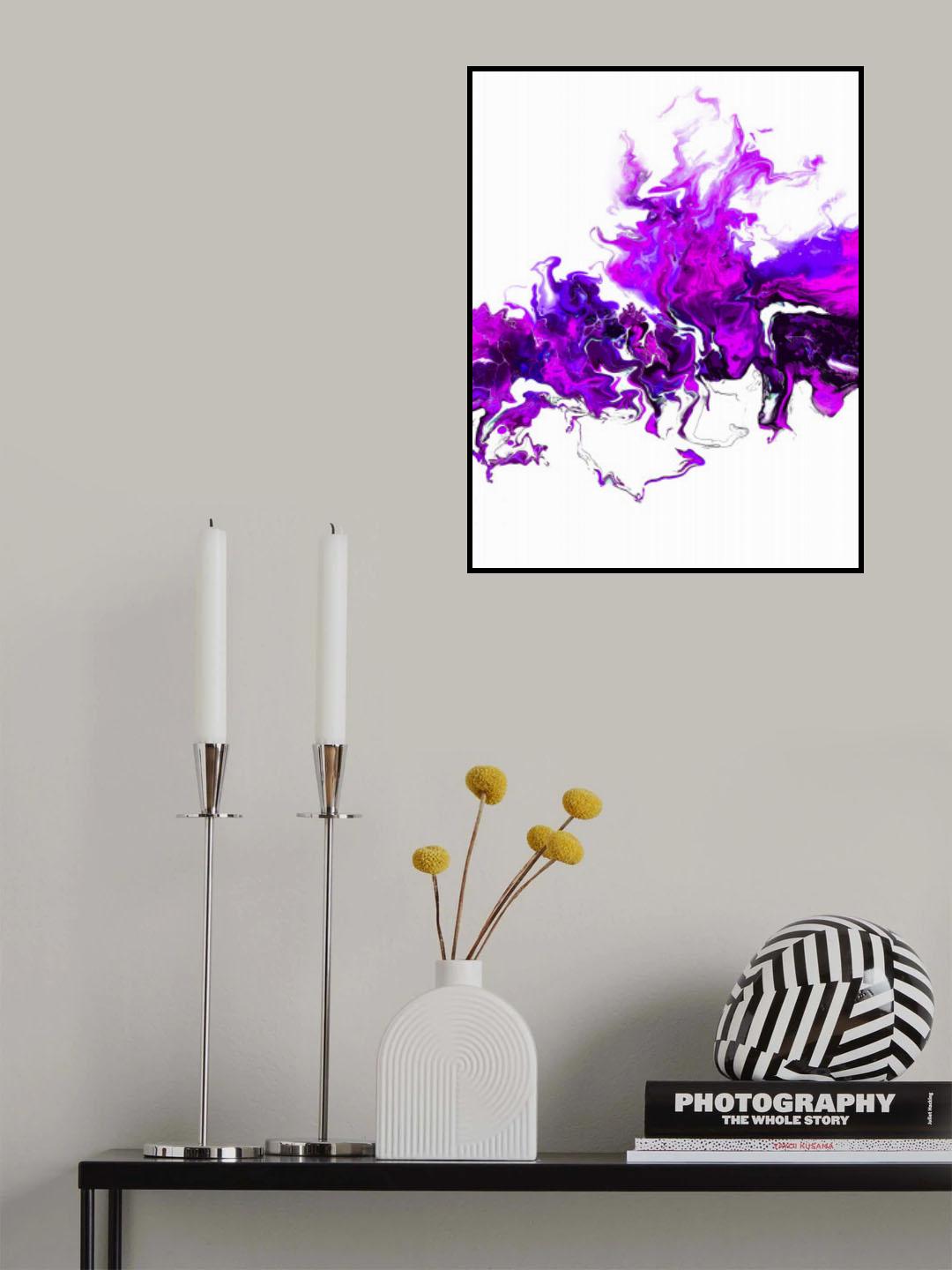 Colorful White Wave 3 Poster och Canvastavla
