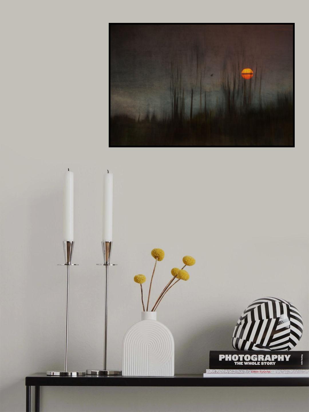 ...and the moon stood still for the night bird's song... Poster och Canvastavla
