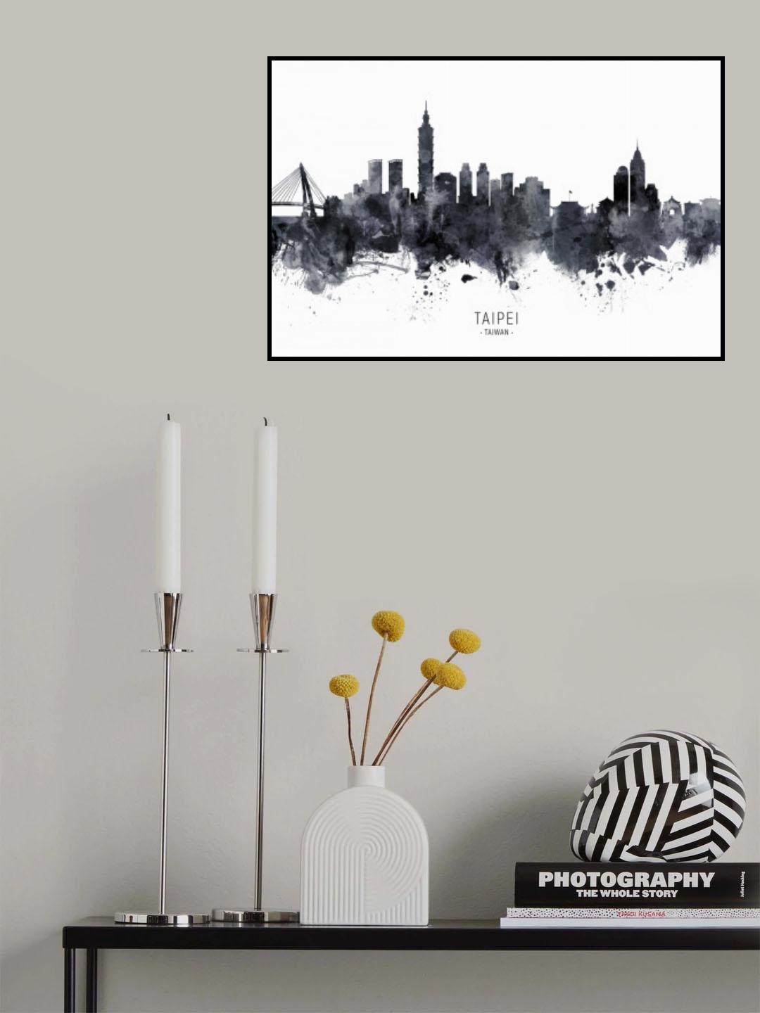 Taipei Taiwan Skyline Poster och Canvastavla